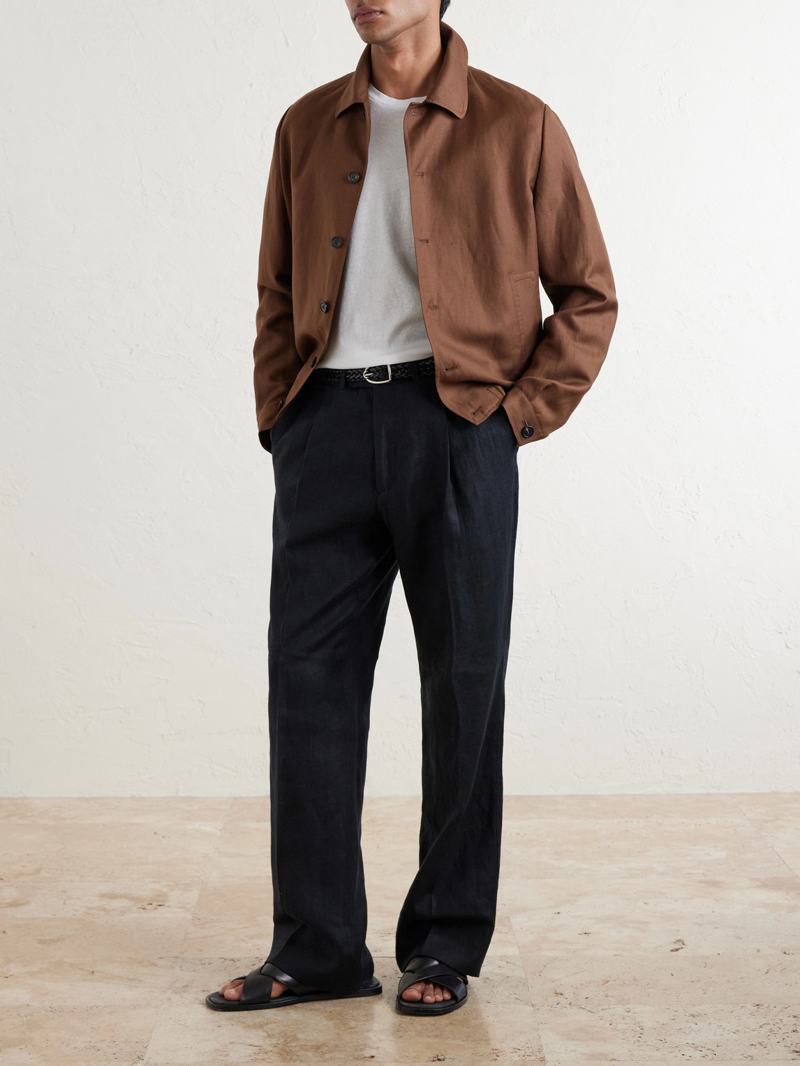 Dinis Linen-Blend T-Shirt