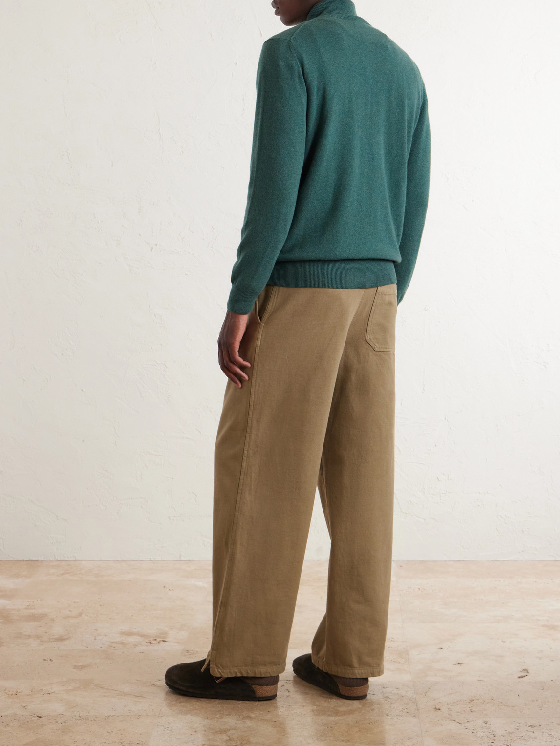 Virgin Wool Half-Zip Sweater