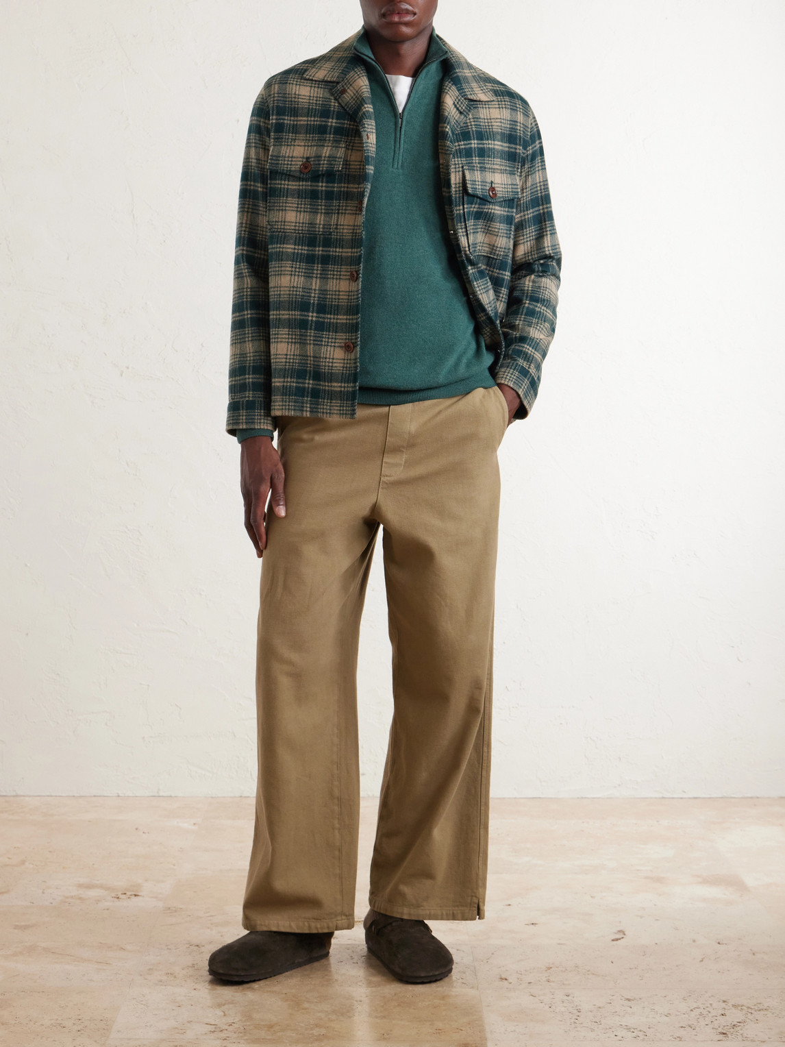 Virgin Wool Half-Zip Sweater