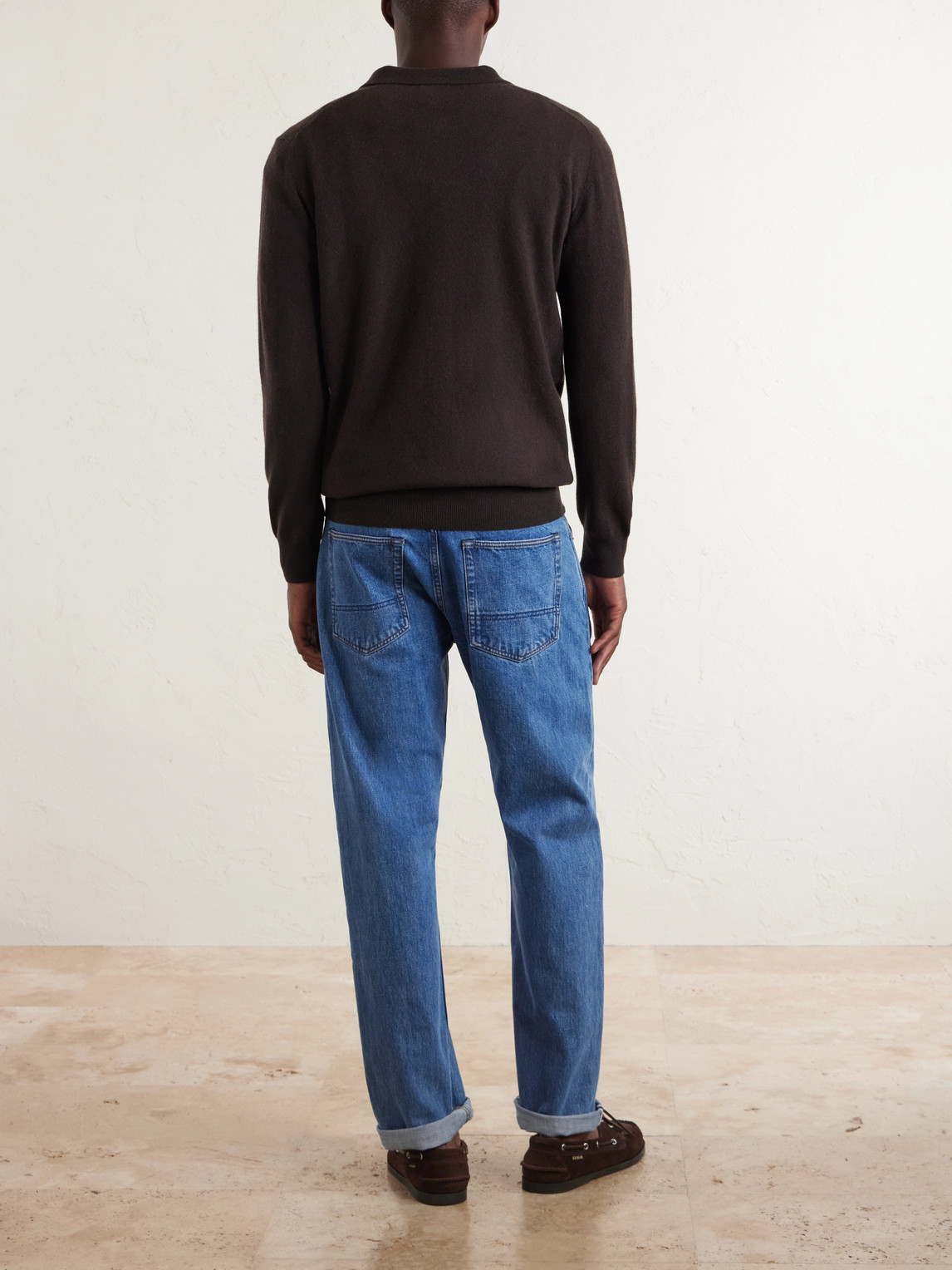 Virgin Wool Polo Sweater