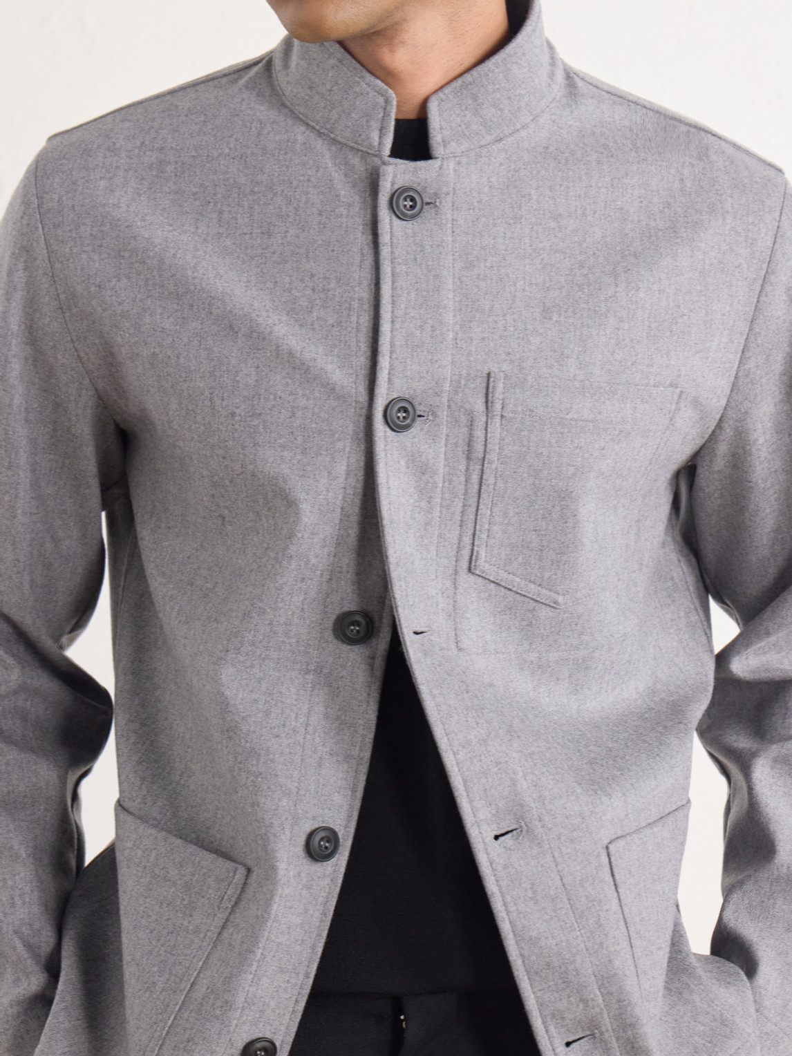 Pablo Wool-Blend Flannel Blouson Jacket