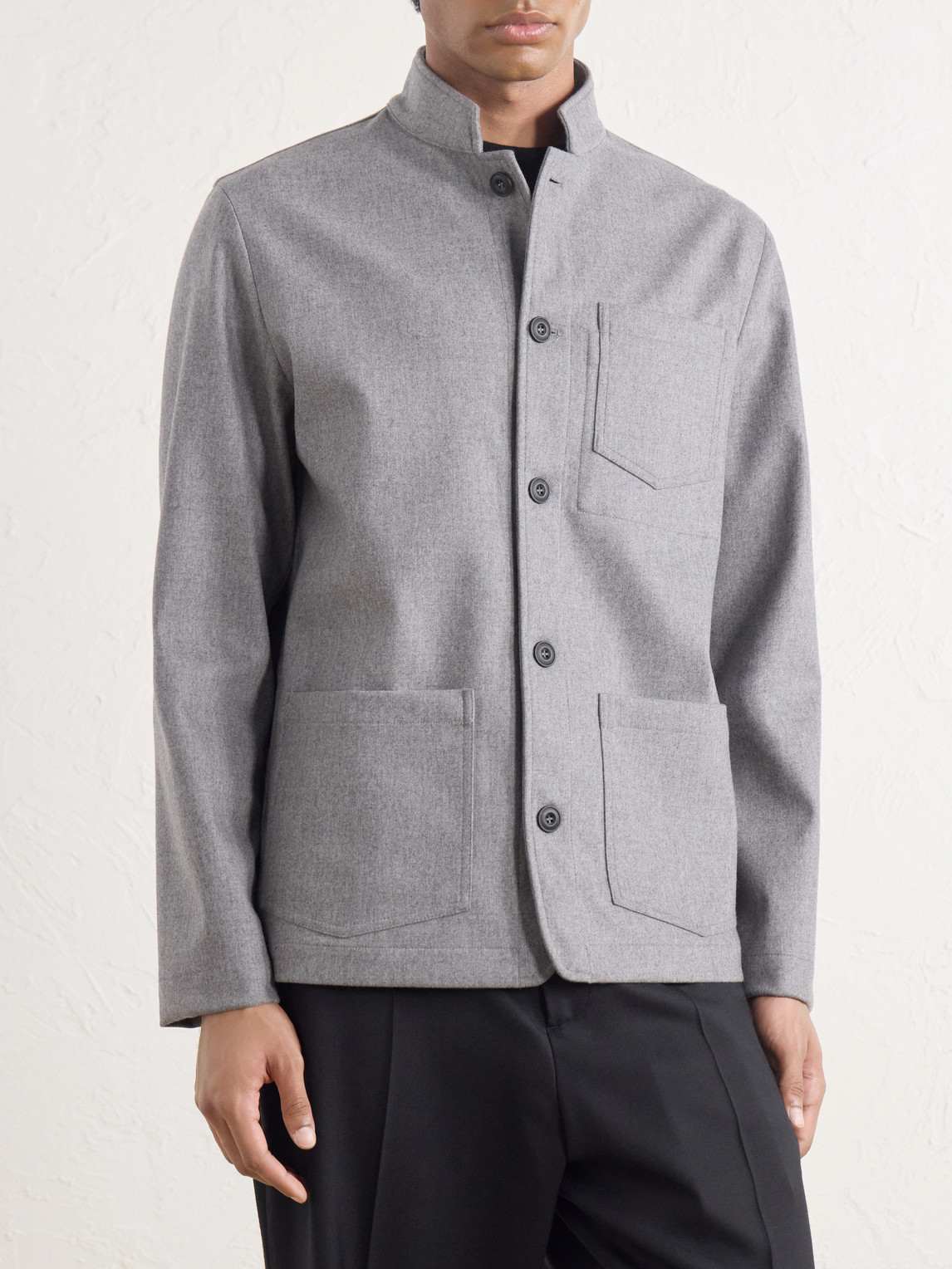 Pablo Wool-Blend Flannel Blouson Jacket