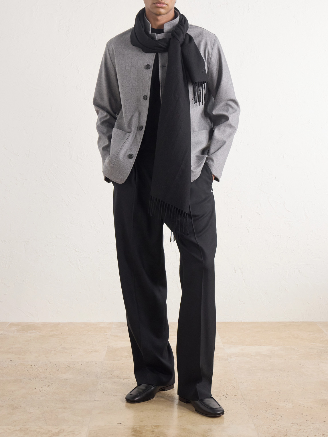 Pablo Wool-Blend Flannel Blouson Jacket