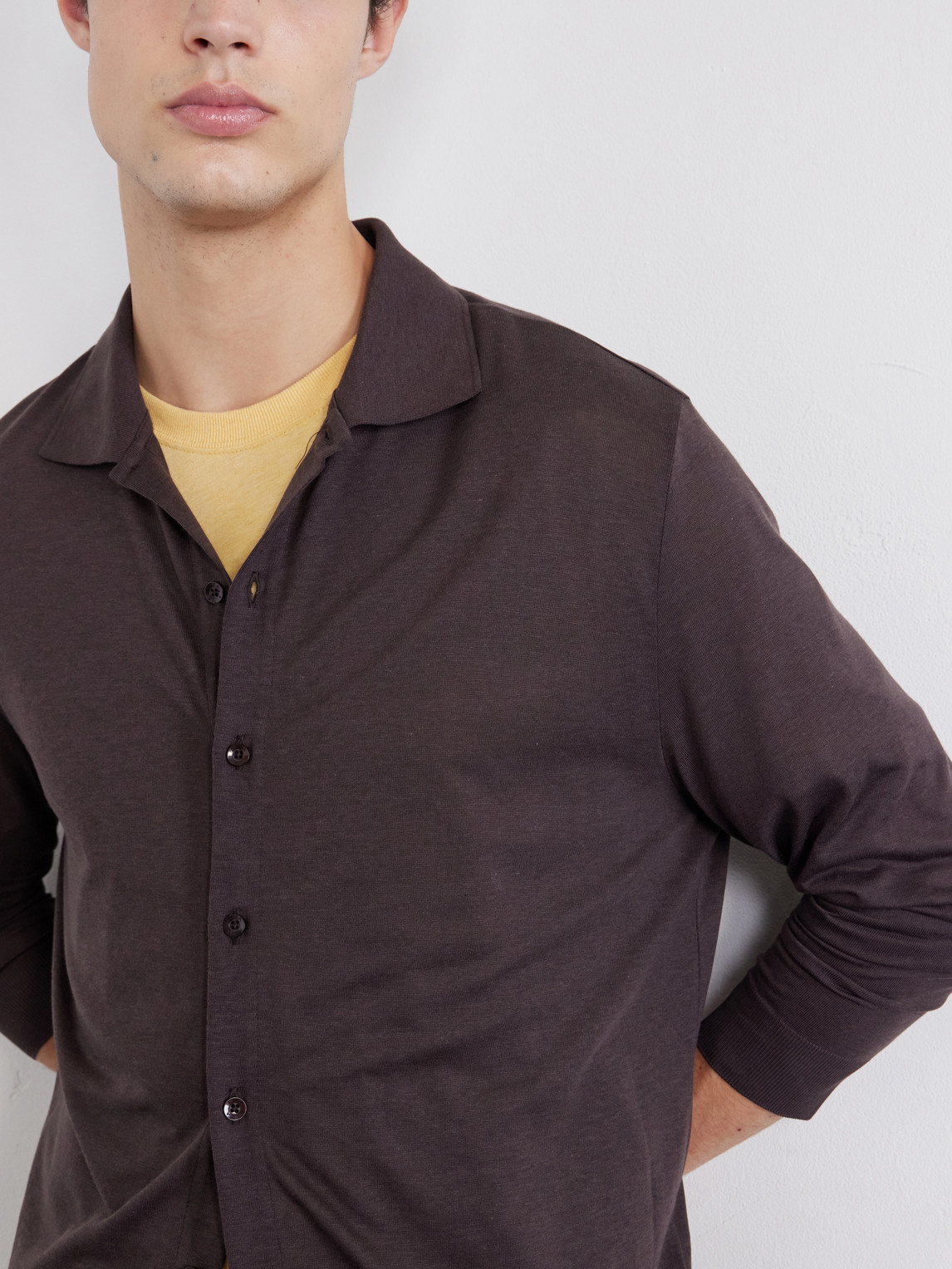 Julius Lyocell And Cotton-Blend Jersey Shirt