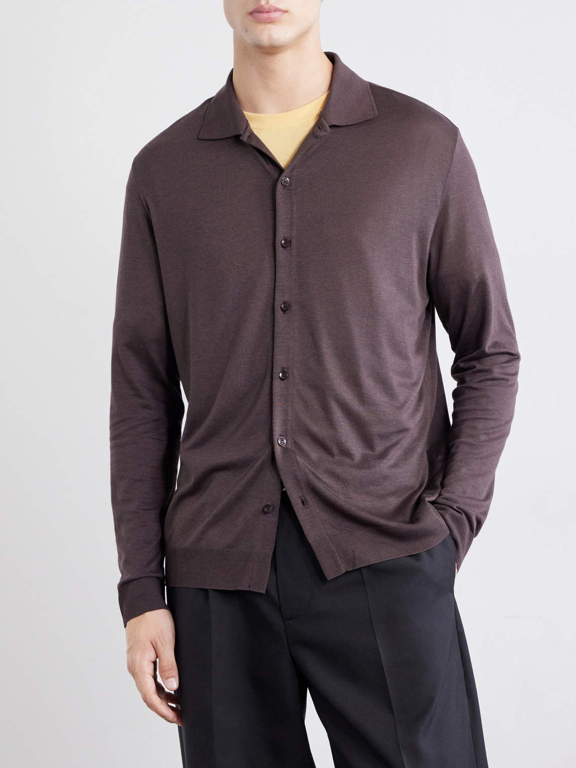 Julius Lyocell And Cotton-Blend Jersey Shirt