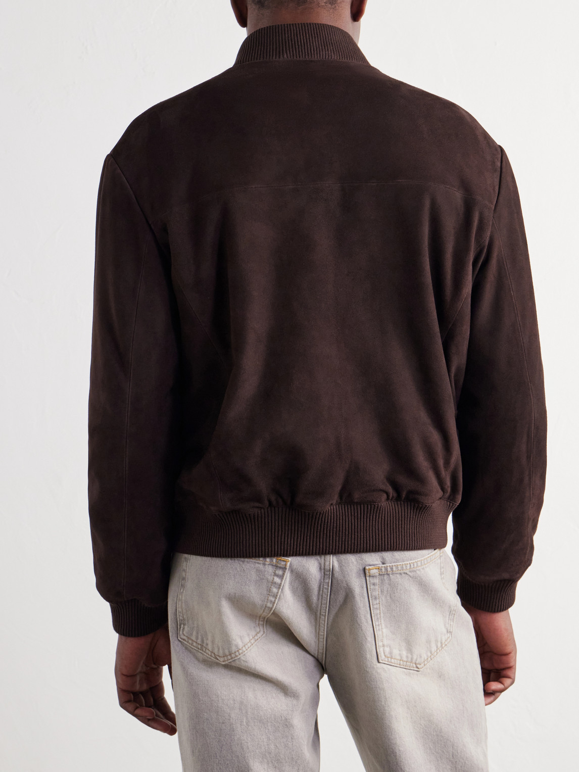 Suede Blouson Jacket