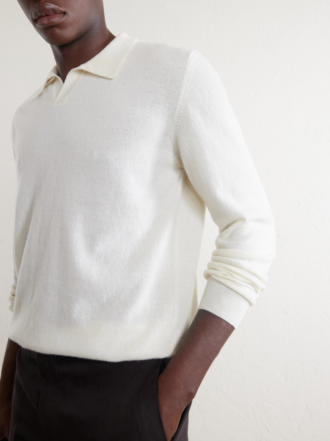 Virgin Wool Polo Sweater