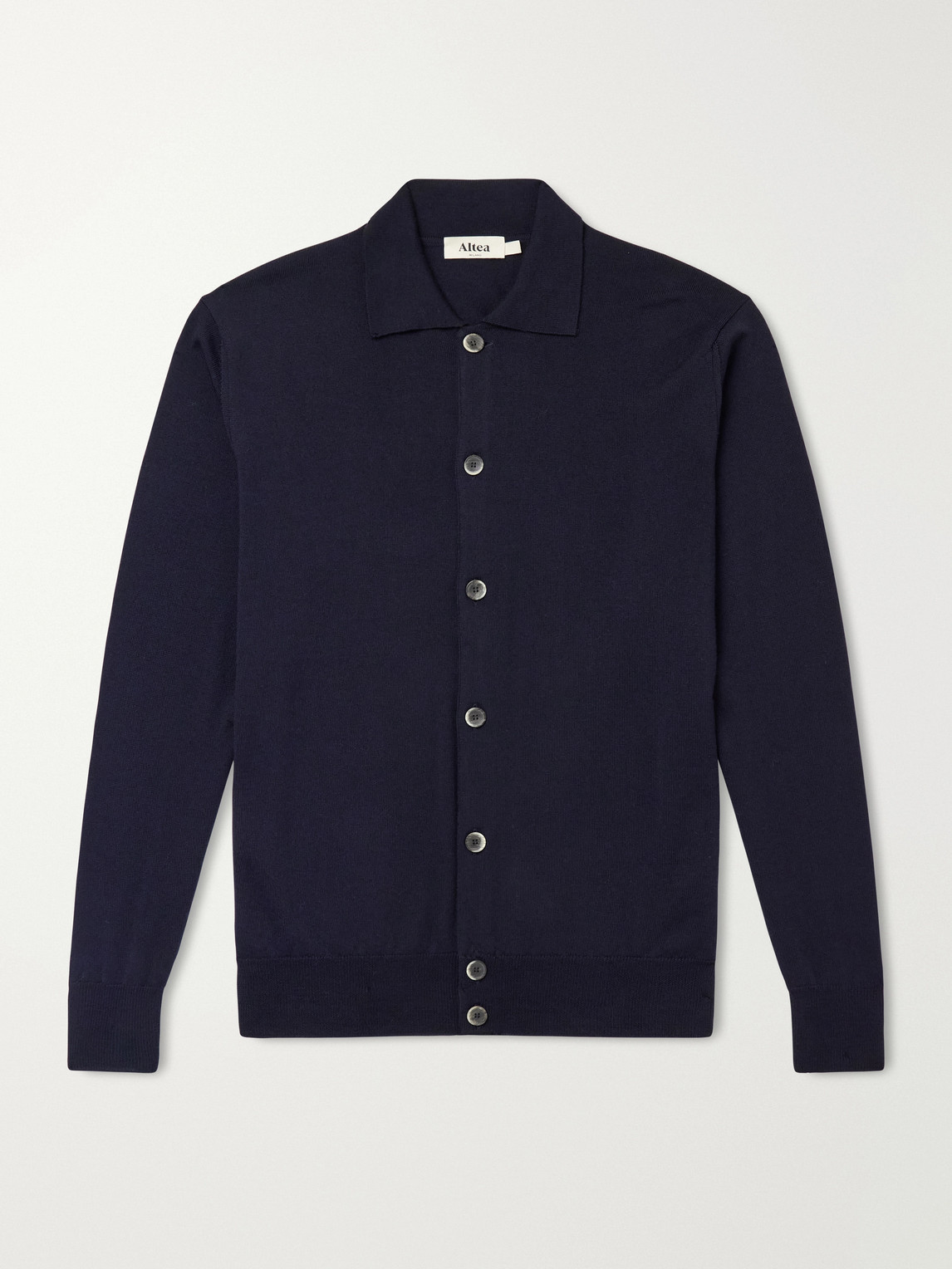 Altea Virgin Wool Cardigan In Blue