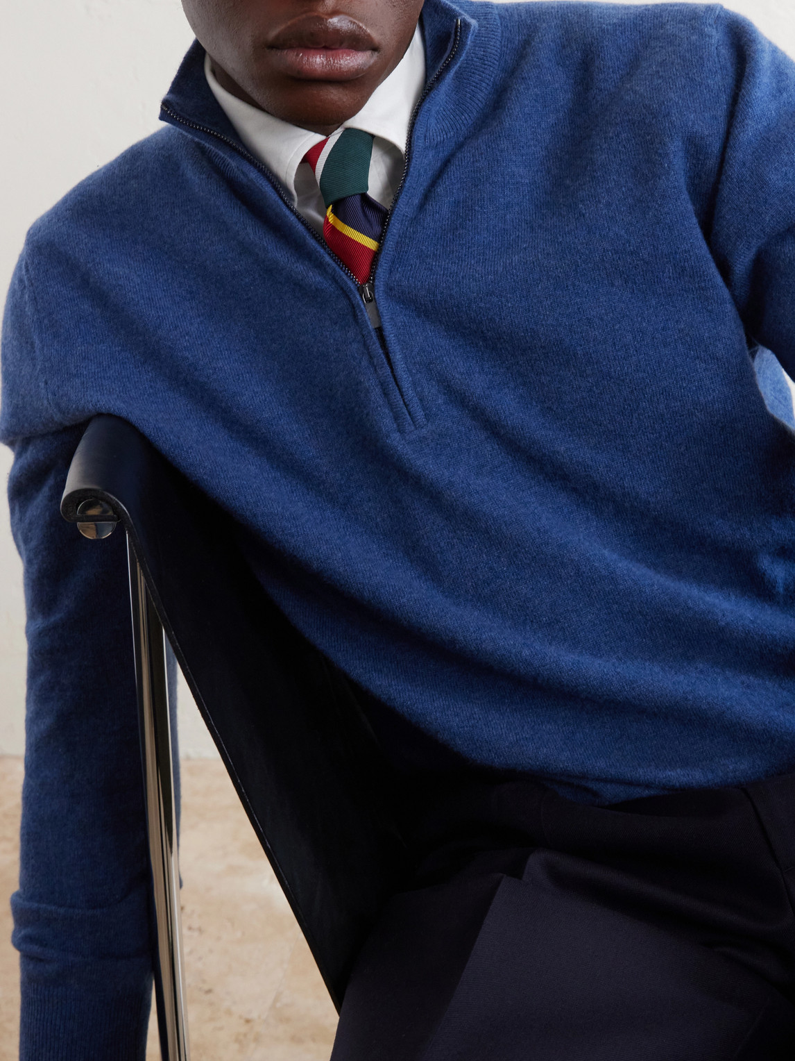 Virgin Wool Half-Zip Sweater
