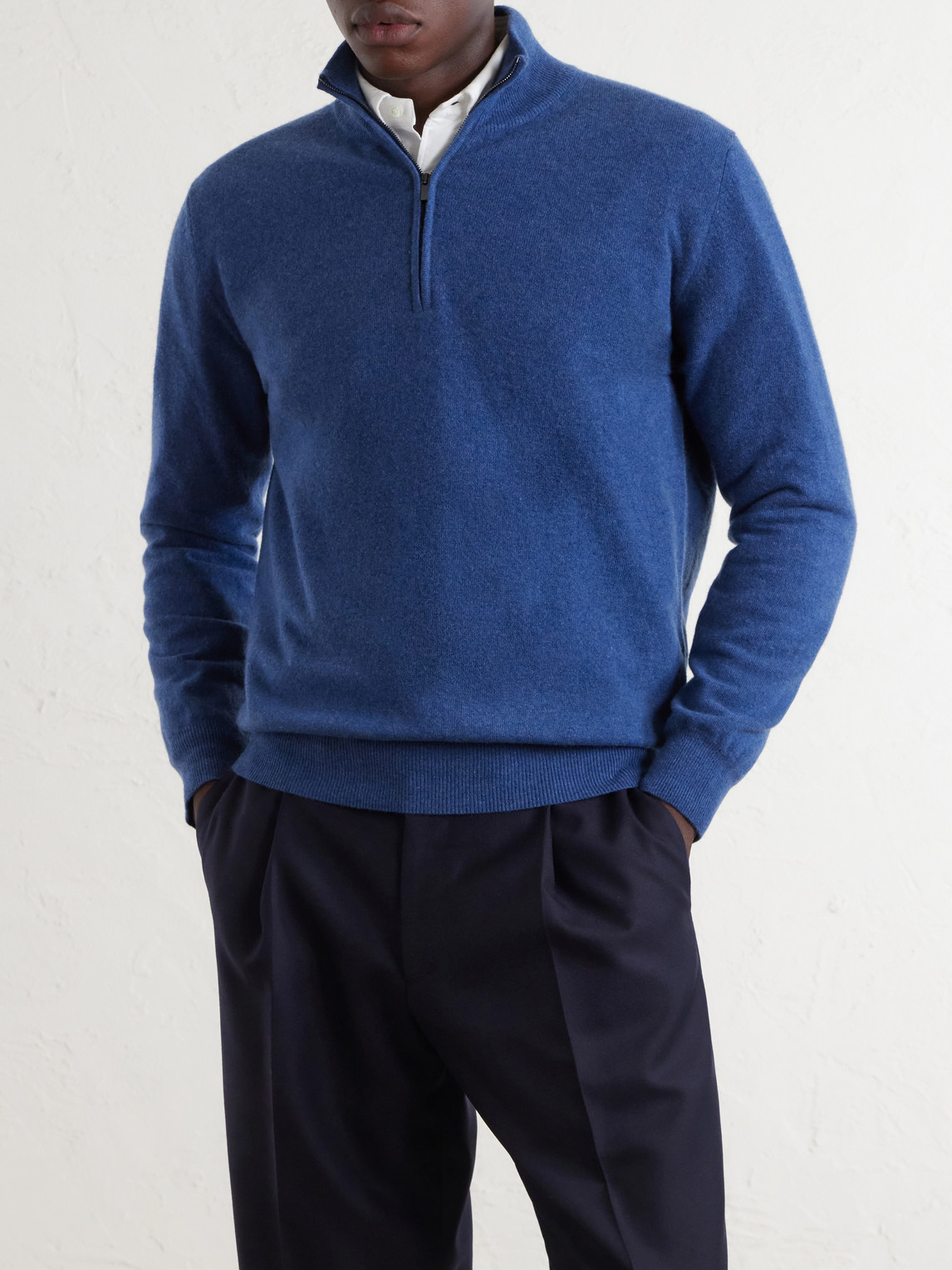 Virgin Wool Half-Zip Sweater