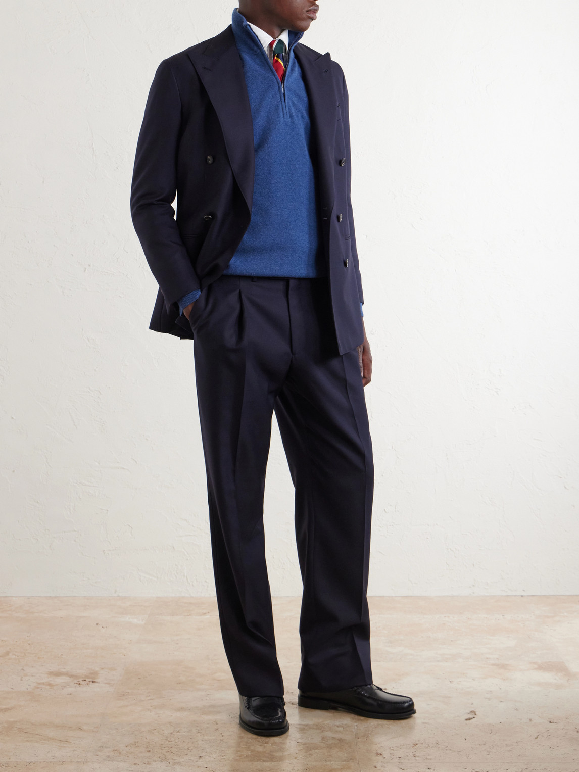 Virgin Wool Half-Zip Sweater