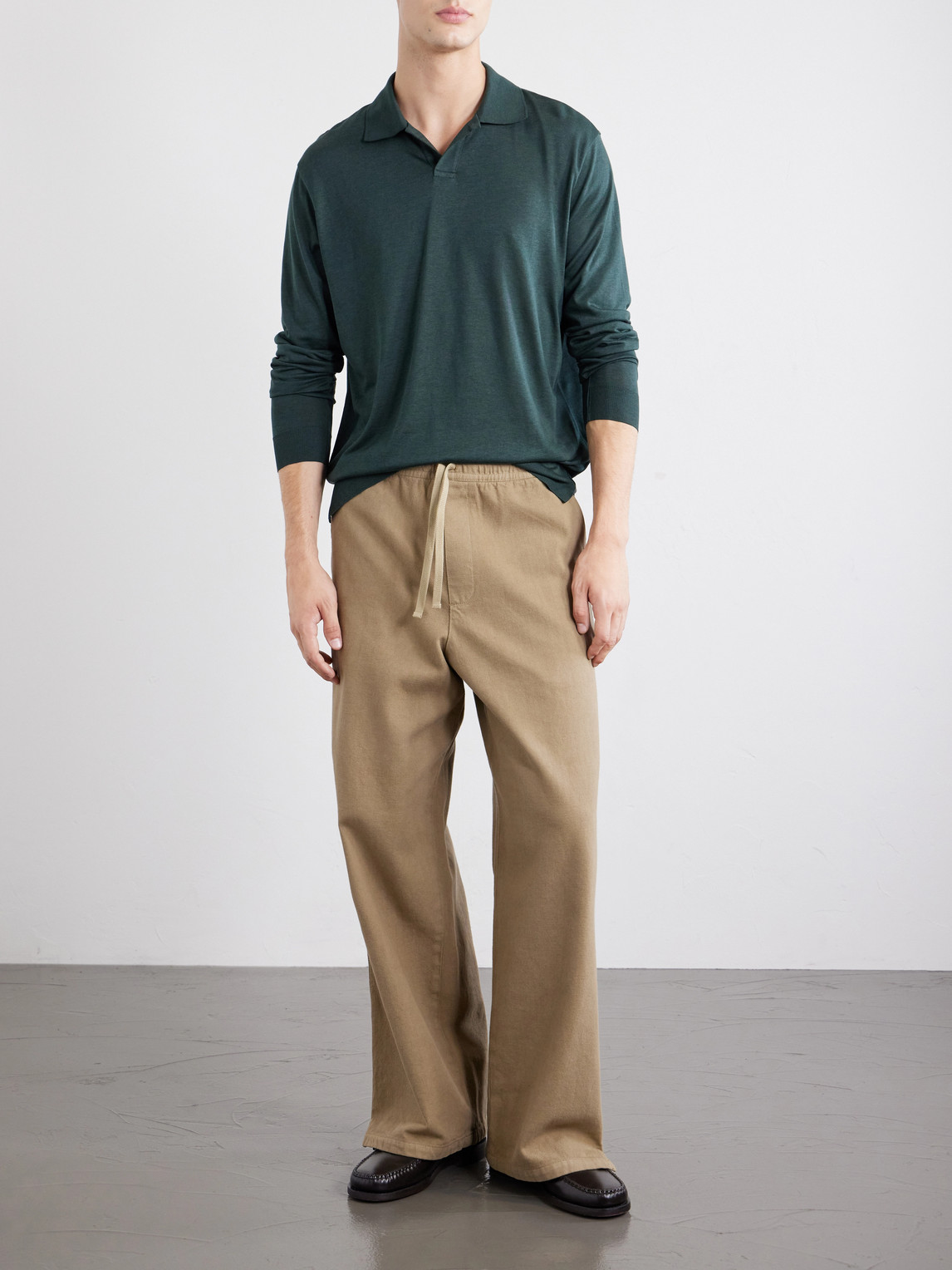 Pierre Lyocell And Cotton-Blend Jersey Polo Shirt