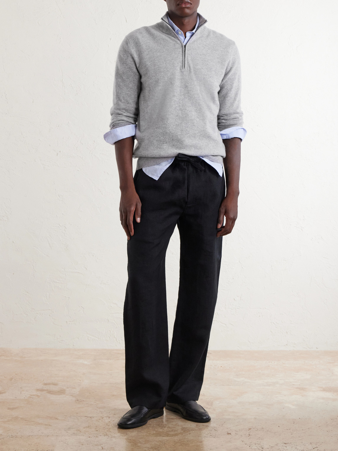 Virgin Wool Half-Zip Sweater