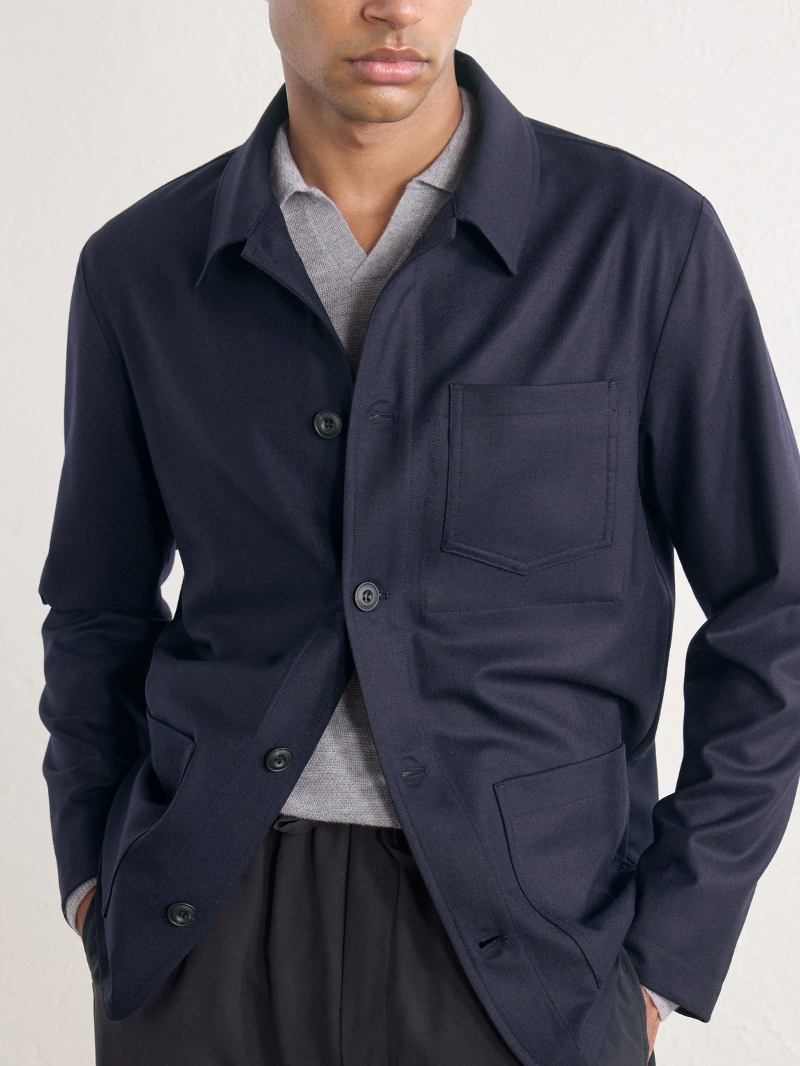 Pablo Wool-Blend Flannel Overshirt
