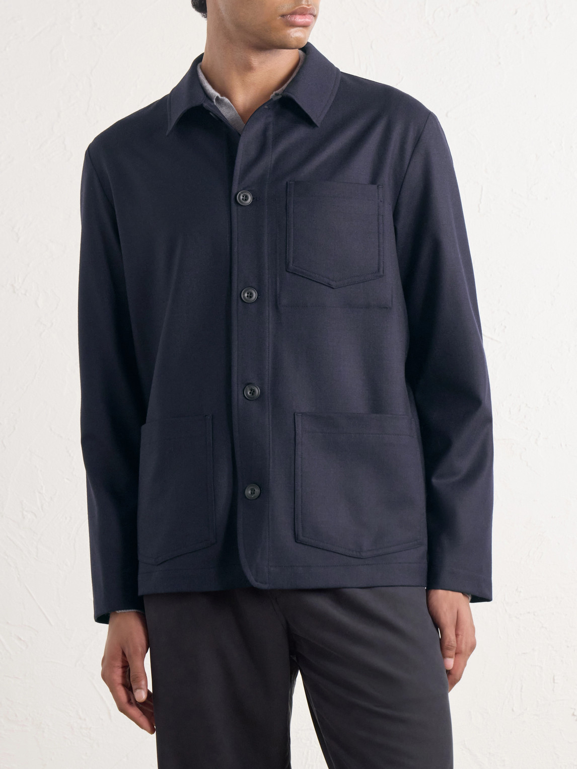 Pablo Wool-Blend Flannel Overshirt