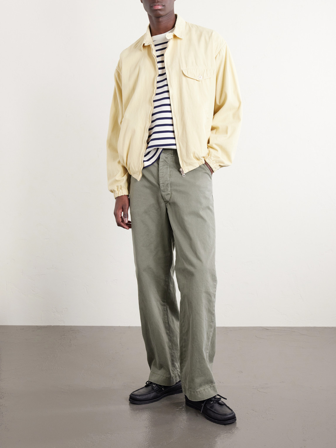 Straight-Leg Cotton Trousers