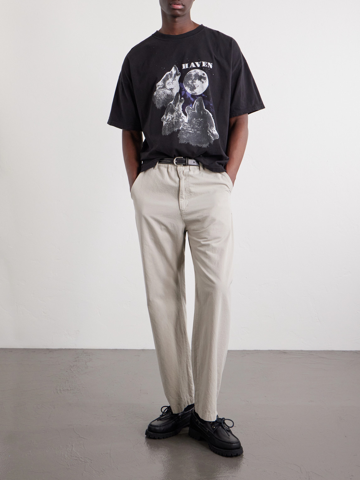Howling Wolves Printed Cotton-Jersey T-Shirt