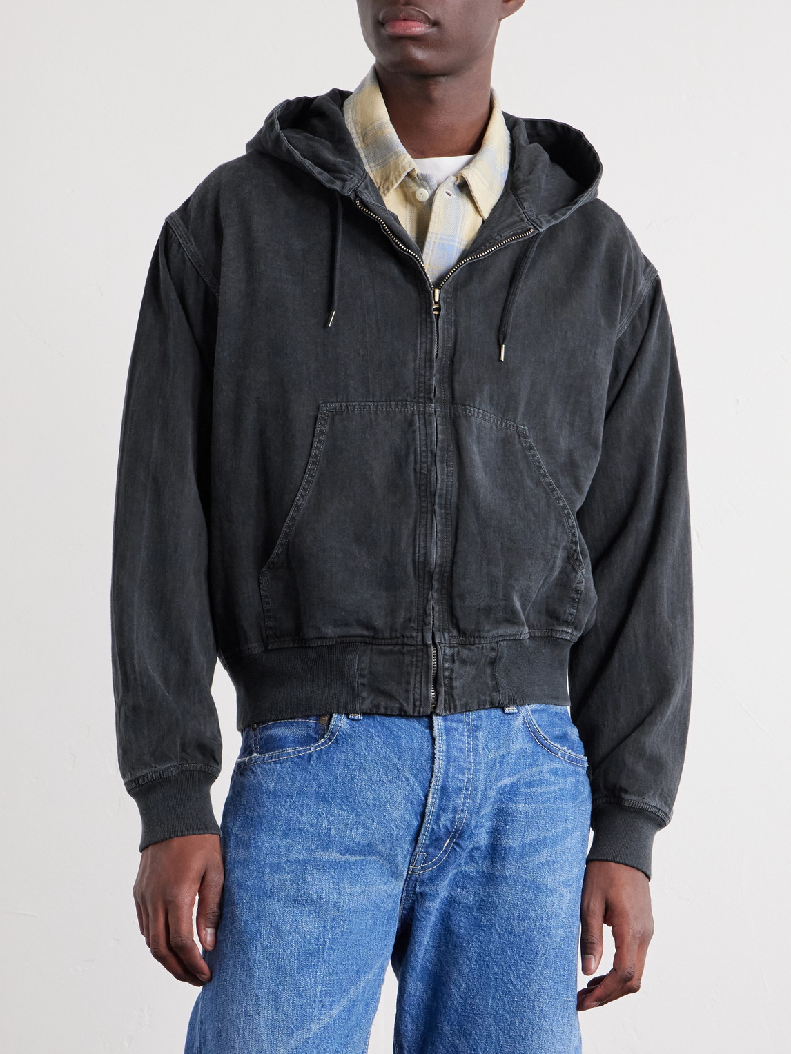  Remi Relief - Cotton-twill Hooded Blouson Jacket - Men - Gray - S 