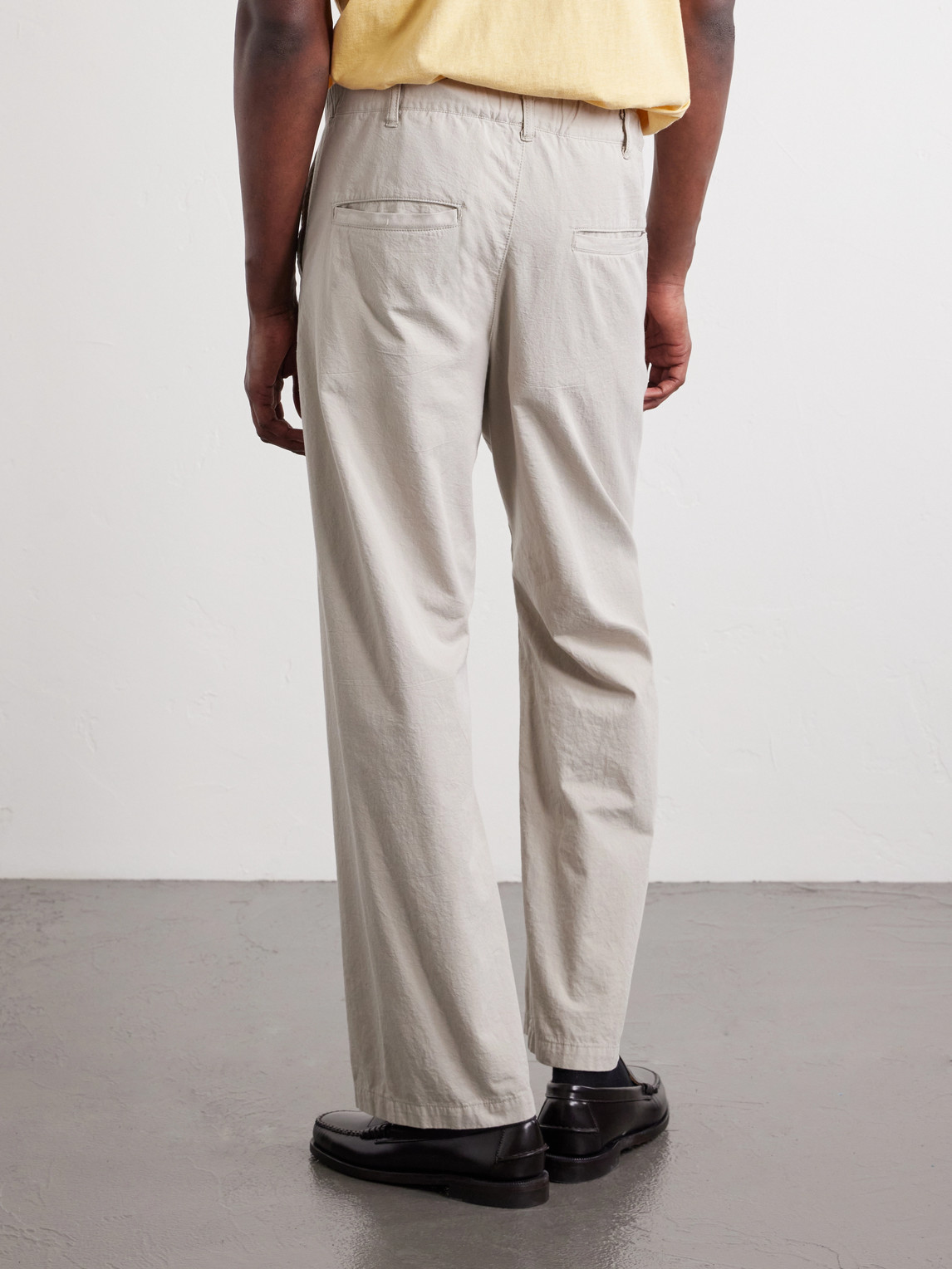 Straight-Leg Cotton-Twill Trousers