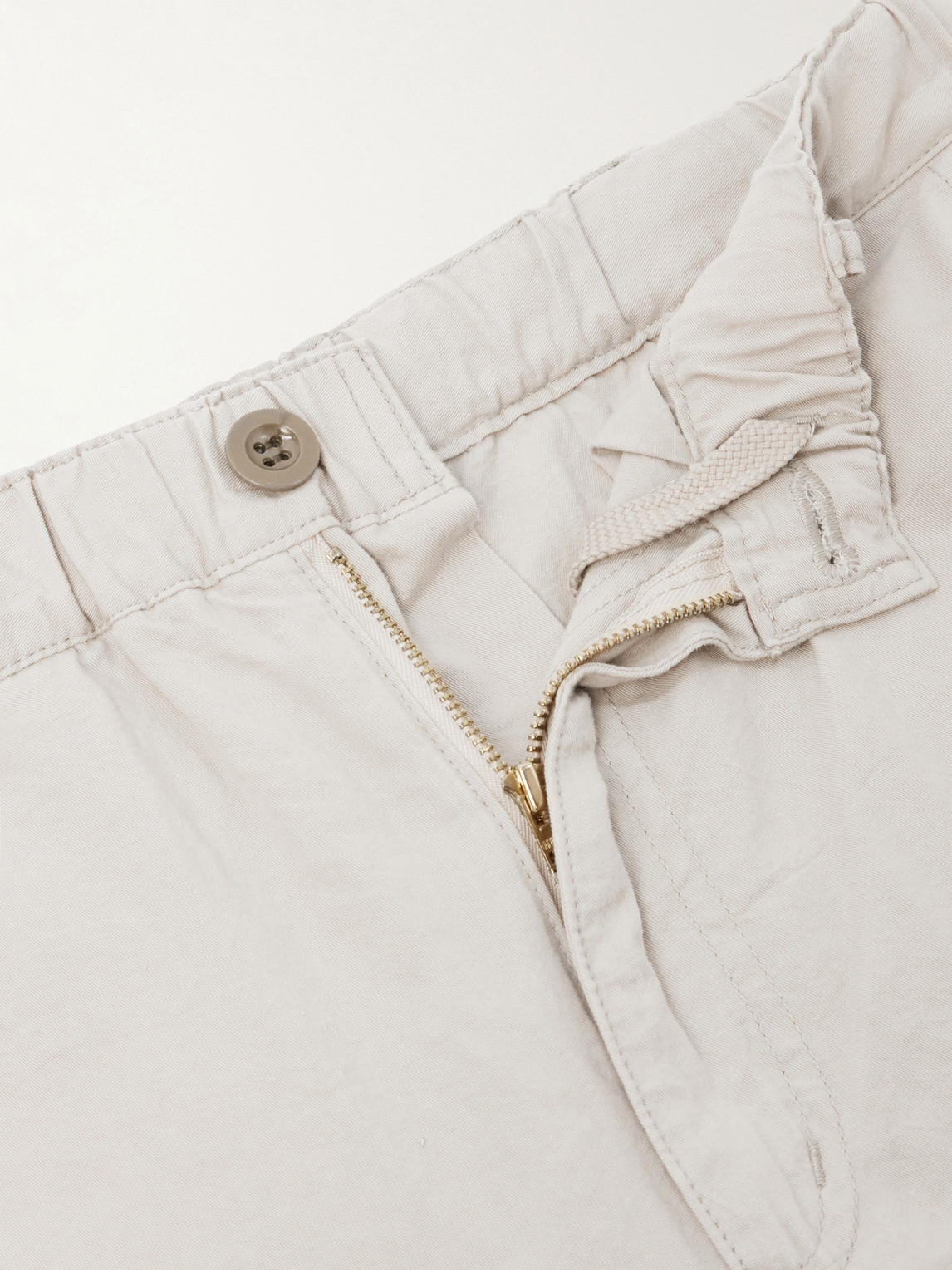 Straight-Leg Cotton-Twill Trousers
