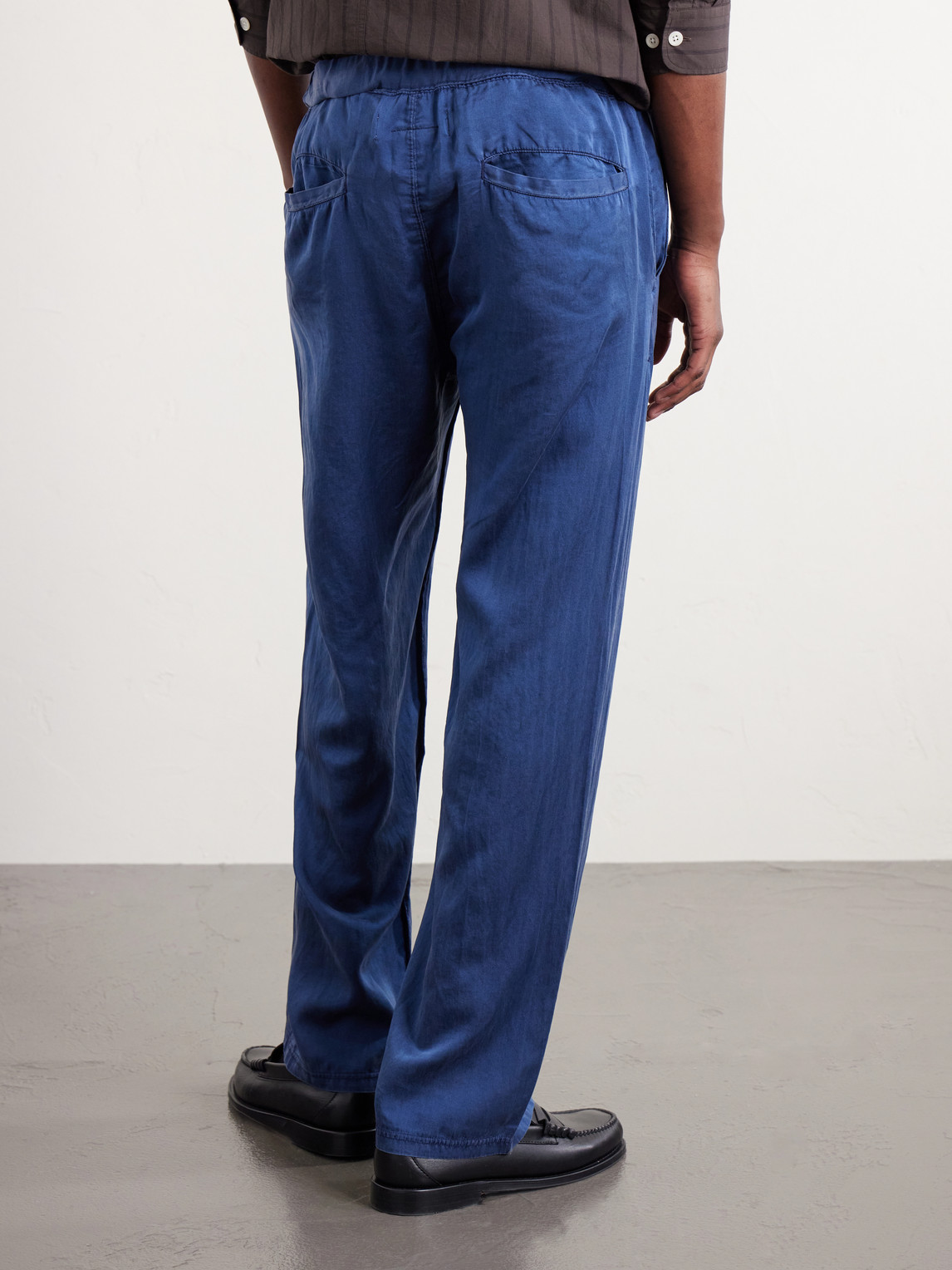 Straight-Leg Silk And Cotton-Blend Satin Trousers