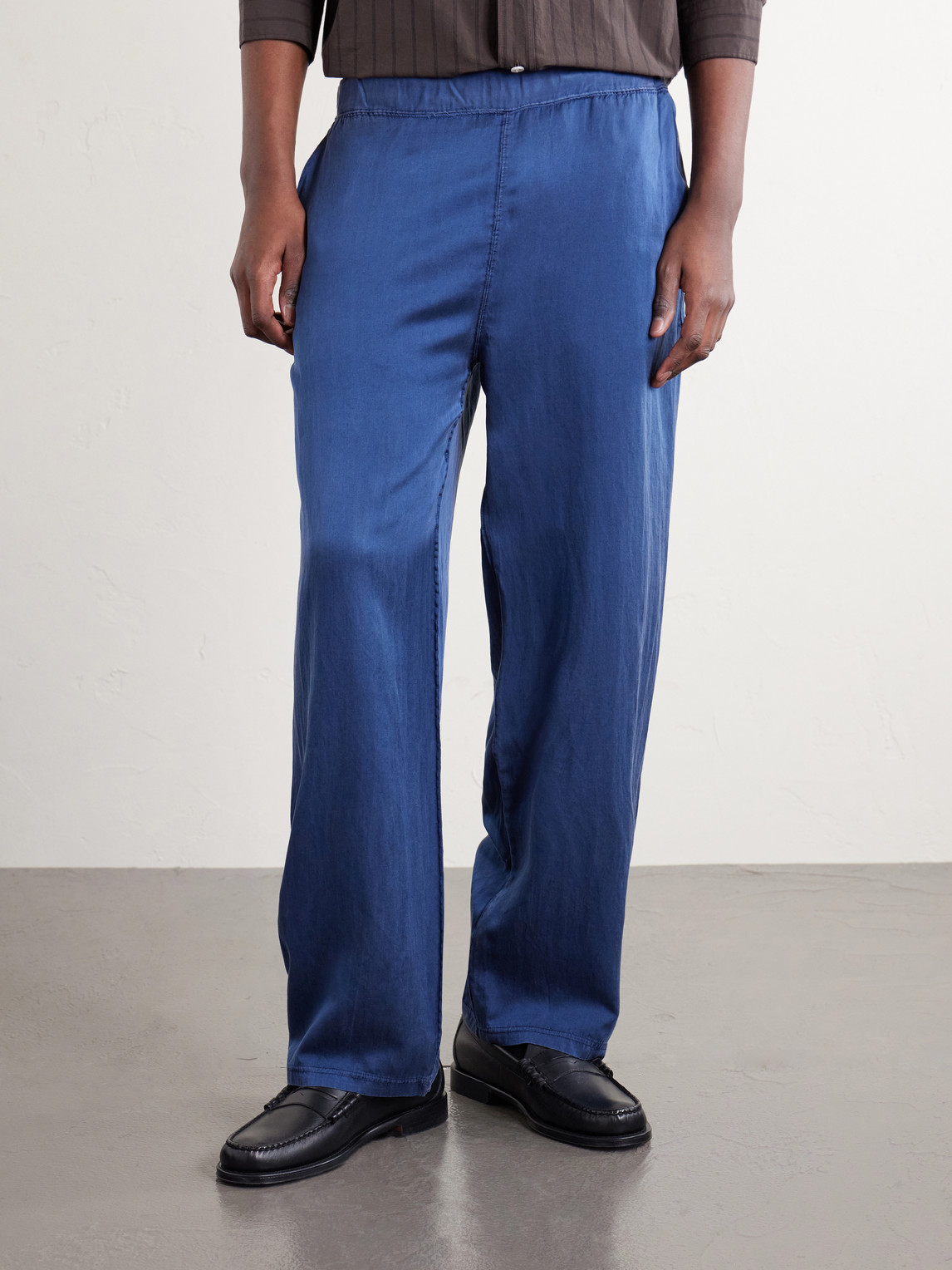 Straight-Leg Silk And Cotton-Blend Satin Trousers