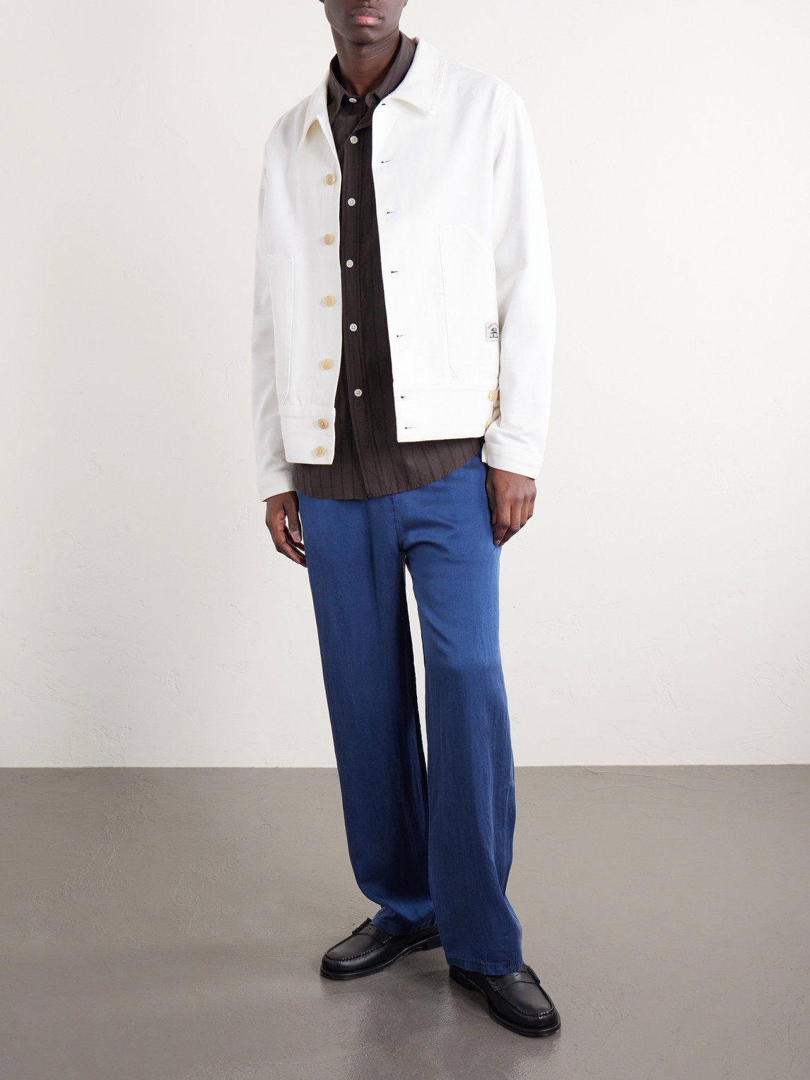 Straight-Leg Silk And Cotton-Blend Satin Trousers