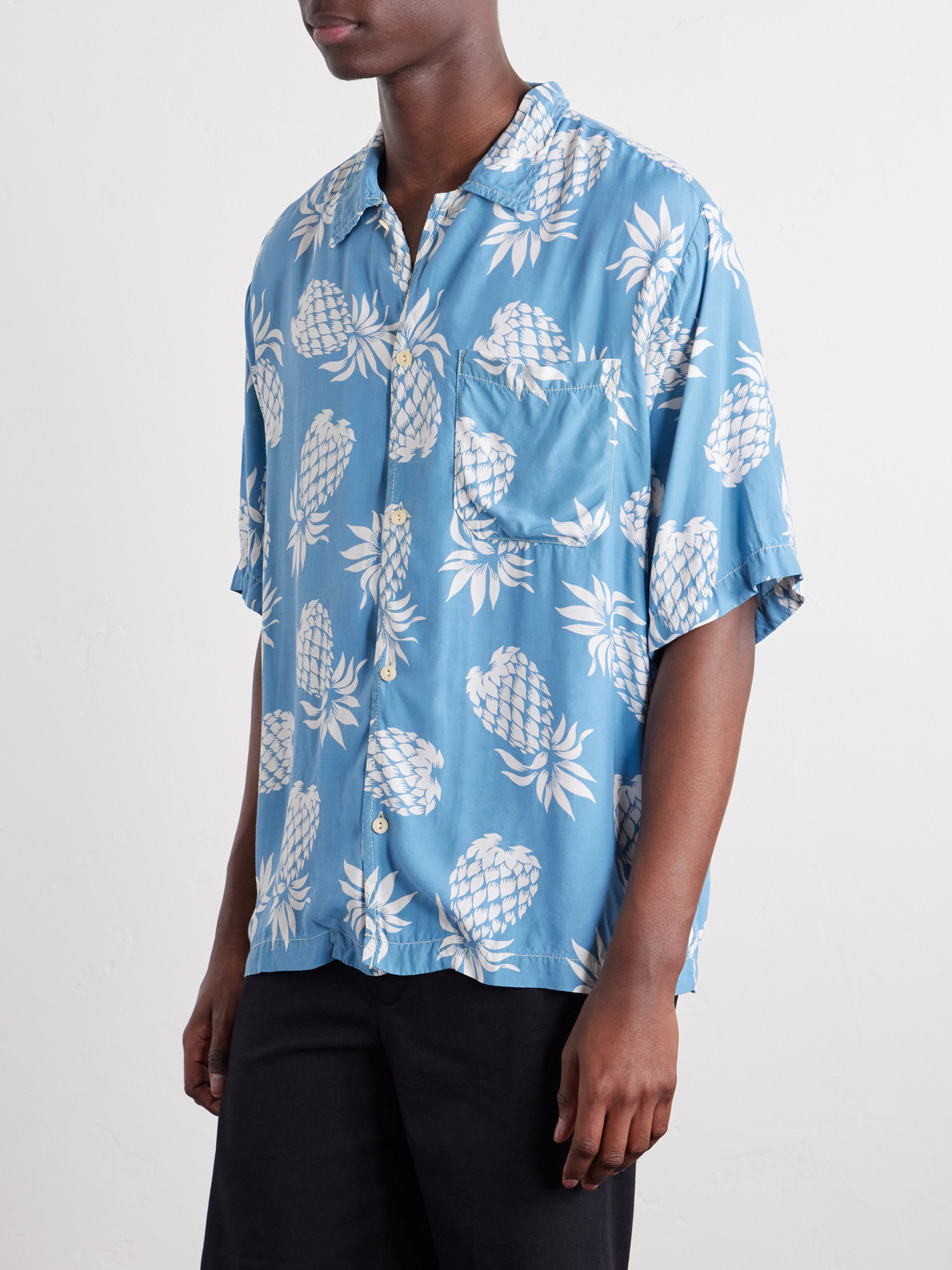  Remi Relief - Printed Woven Shirt - Men - Blue - S 
