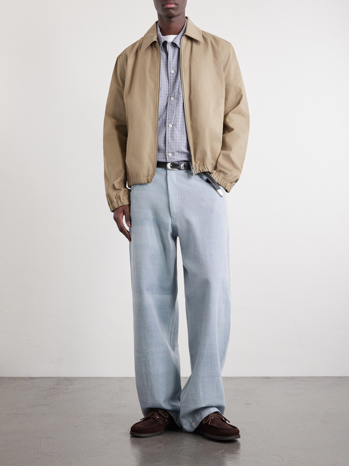Cotton-Poplin Shirt Checked