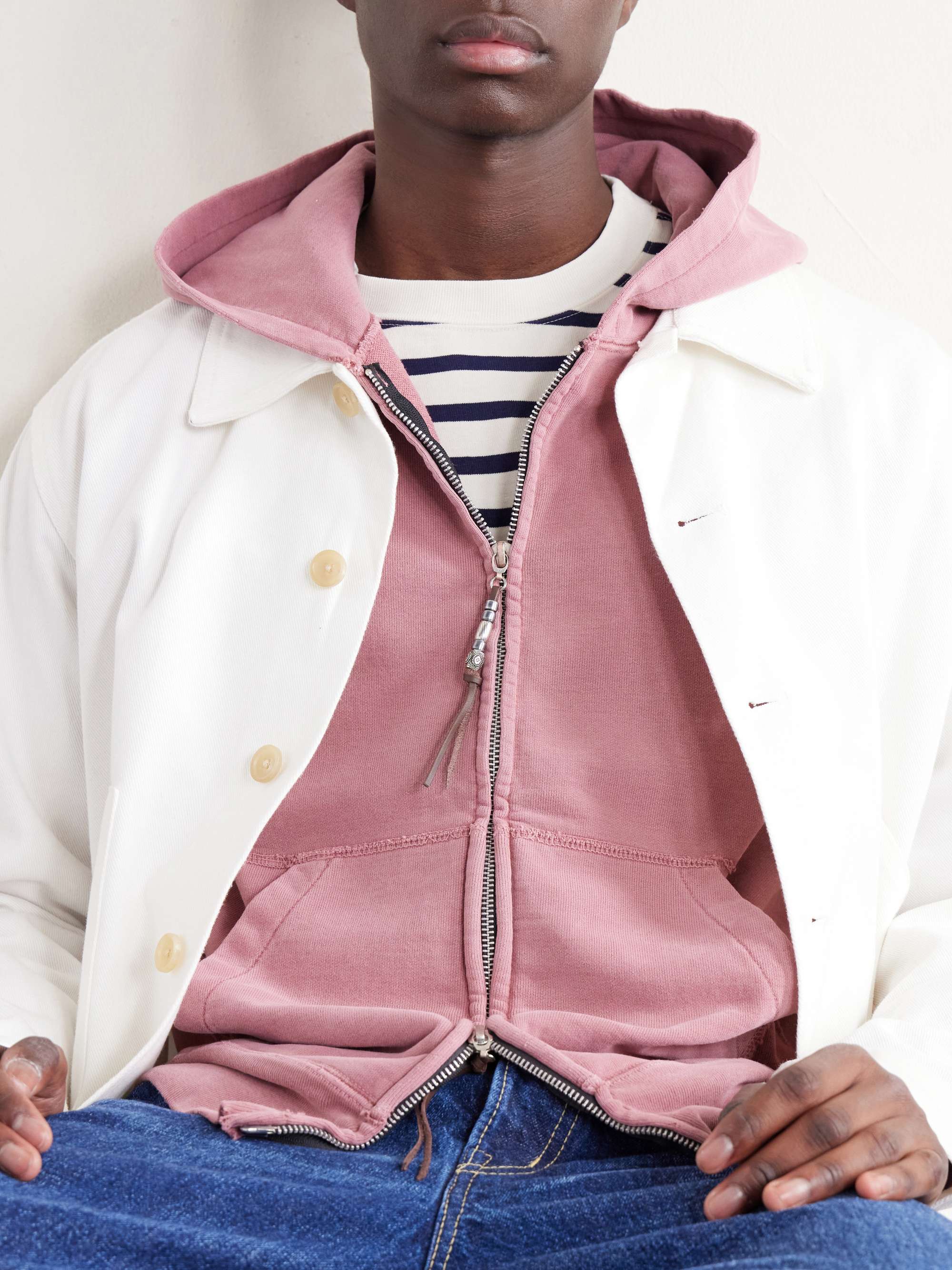 REMI RELIEF Cotton-Jersey Zip-Up Hoodie for Men | MR PORTER