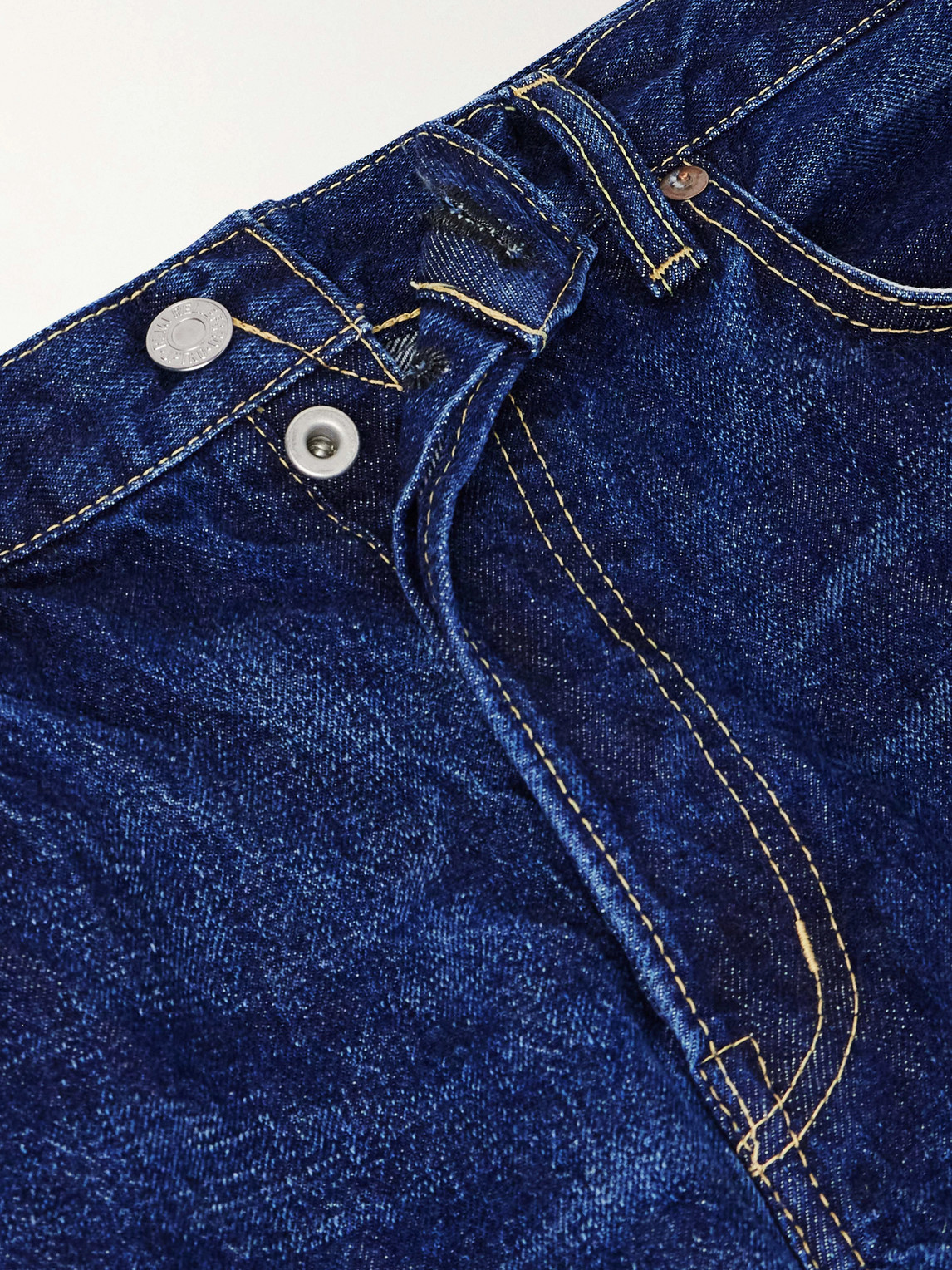 1954 Straight-Leg Cropped Distressed Jeans