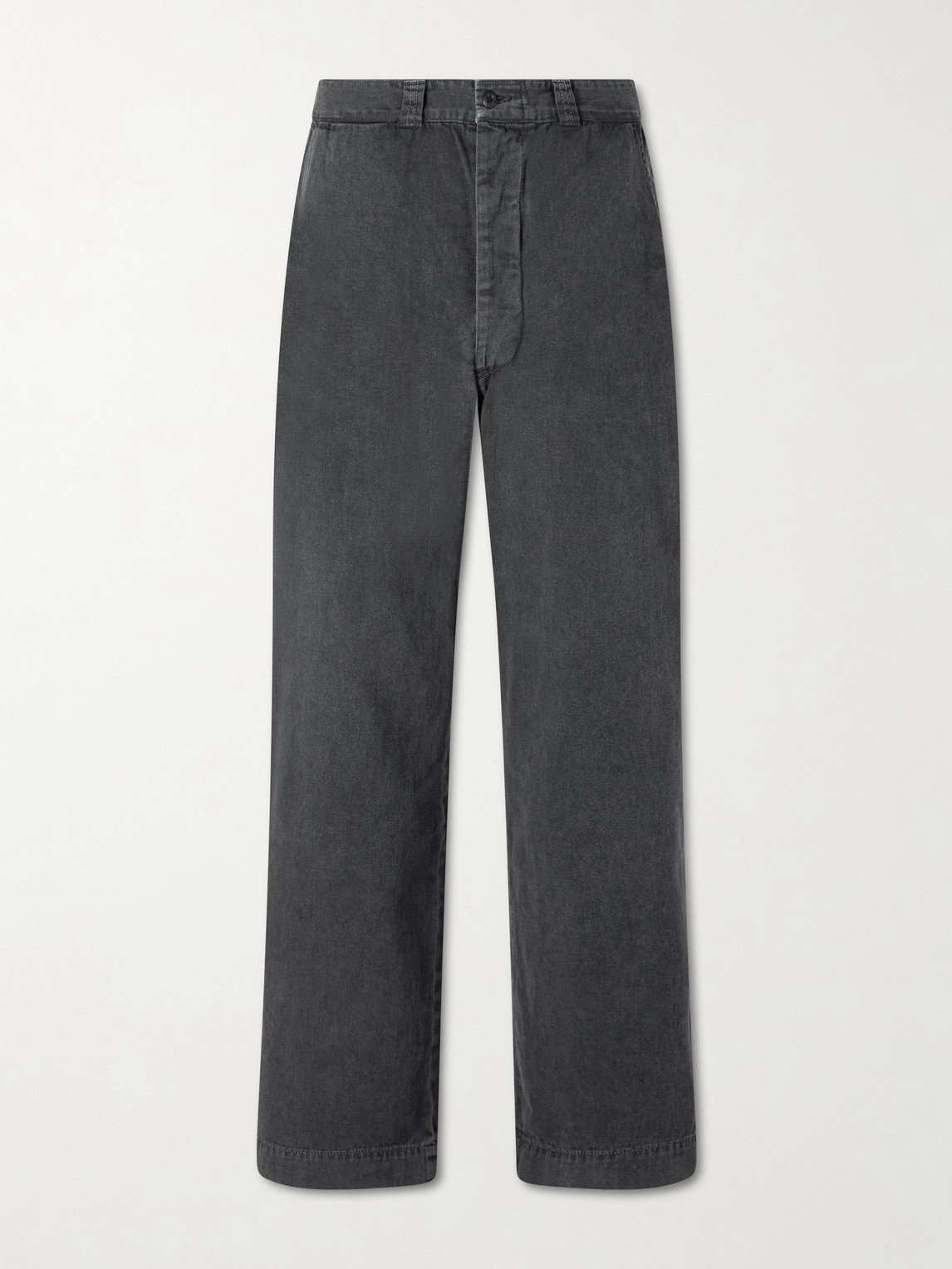 REMI RELIEF | Remi Relief - Straight-Leg Cotton-Twill Trousers - Men - Black - S | Goxip