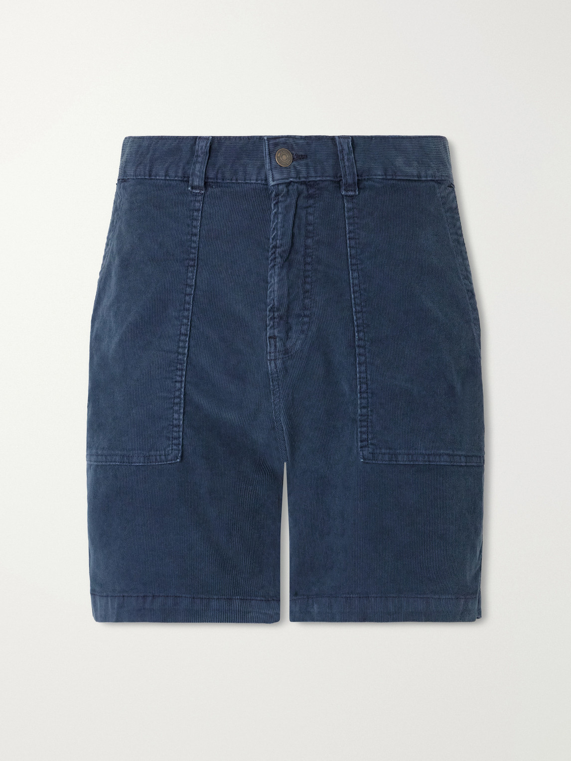 Corridor Wide-leg Stretch-cotton Corduroy Shorts In Blue
