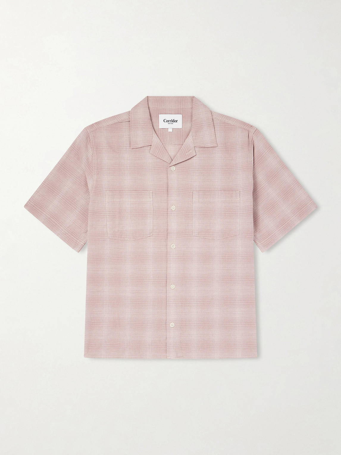 Corridor Convertible-Collar Checked Cotton and Linen-Blend Shirt - Men