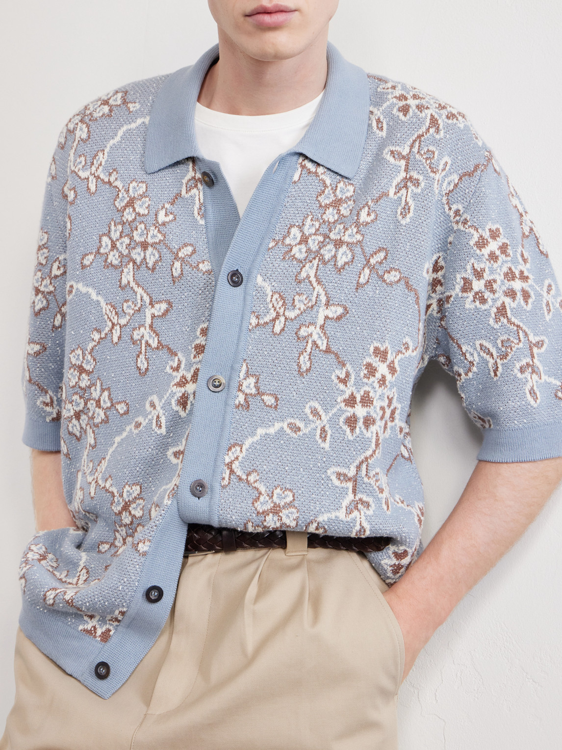 Trellis Knitted Organic Cotton Shirt