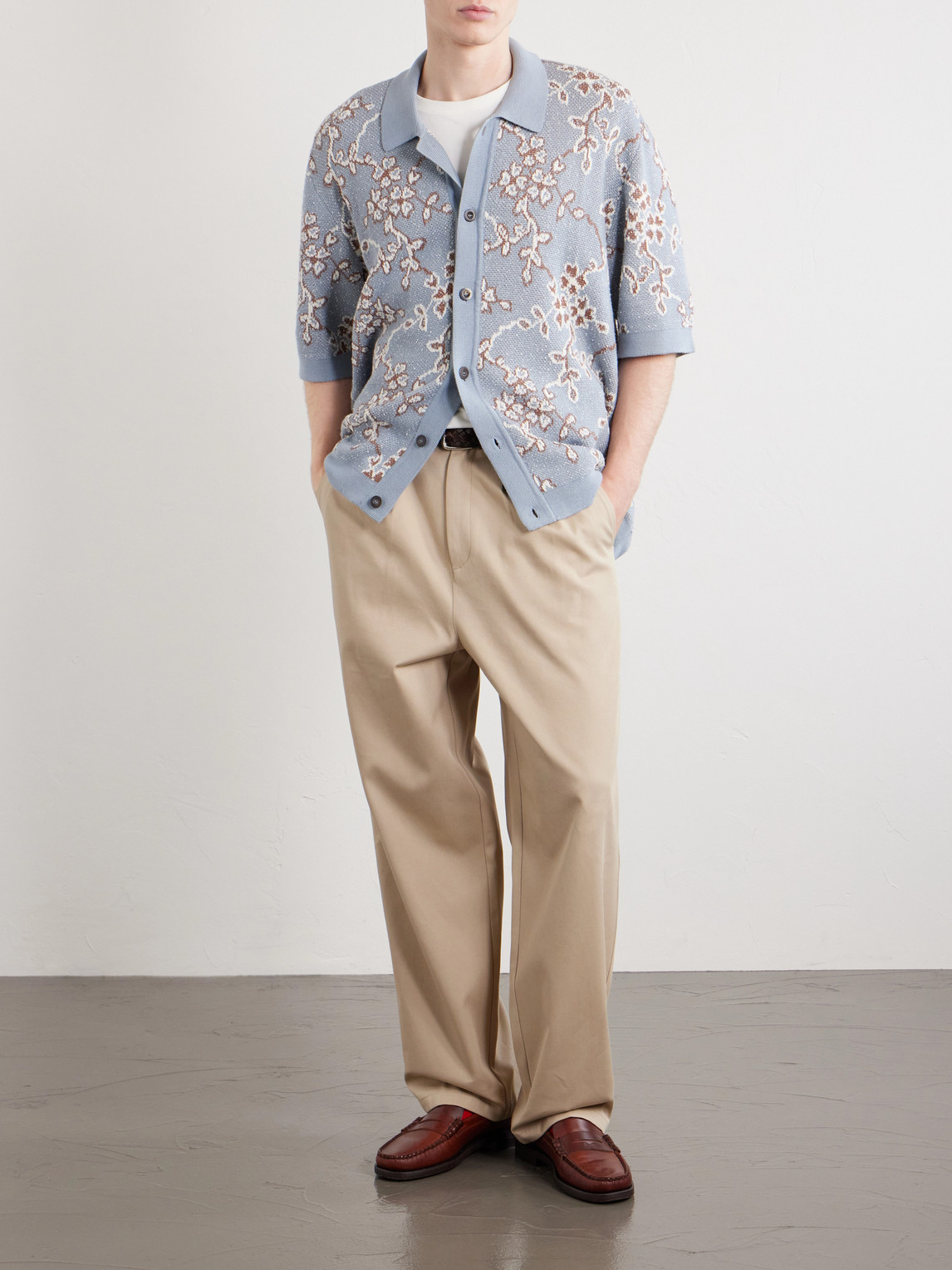 Trellis Knitted Organic Cotton Shirt