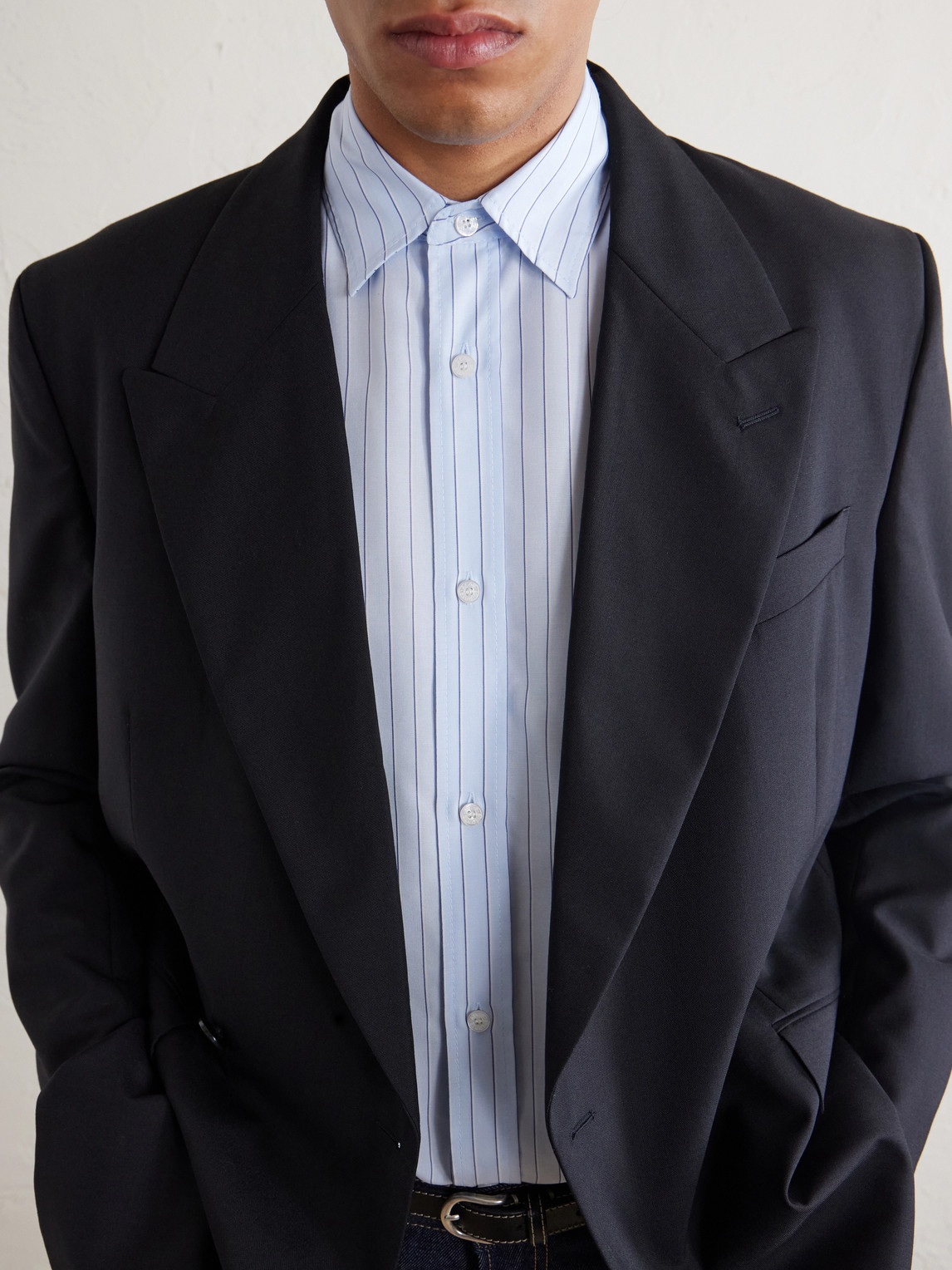 Pinstriped Tencel™ Lyocell-Poplin Shirt