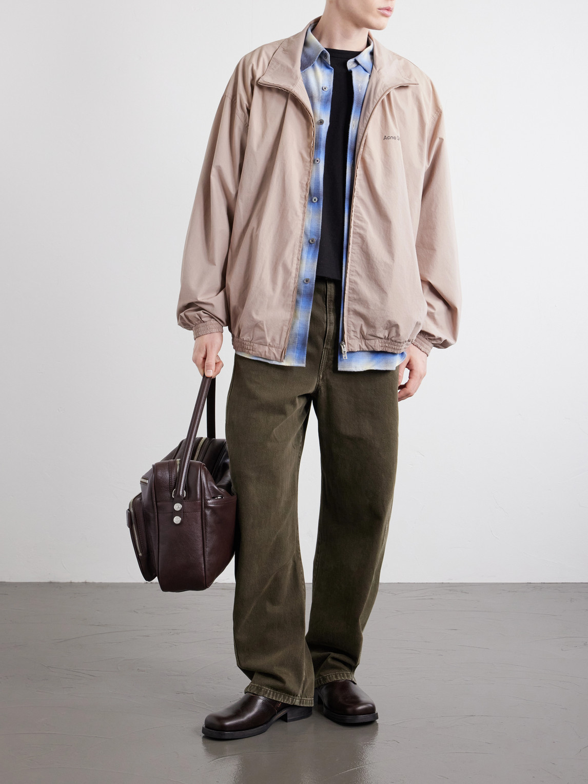  Acne Studios - Camero Camera Leather Messenger Bag - Men - Brown 