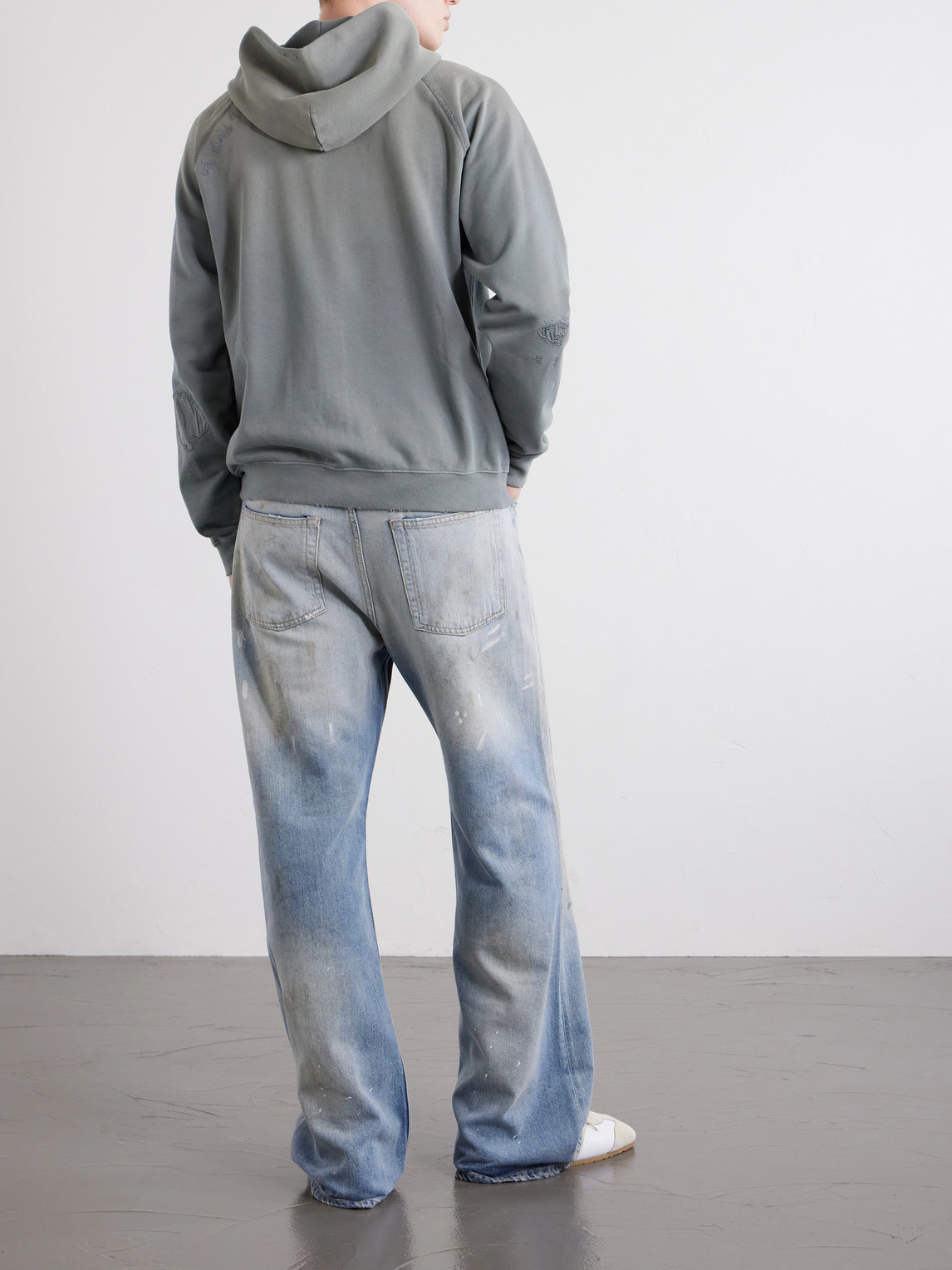 Fupiter Logo-Print Embroidered Cotton-Jersey Hoodie