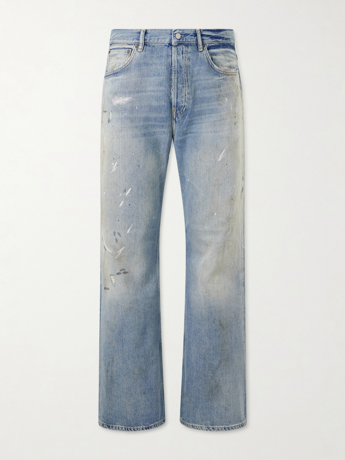 Acne Studios Stain-printed Straight-Leg Cotton Jeans UK/US 30