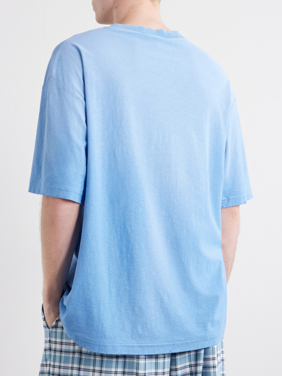 Acne Studios Logo-print Cotton T-shirt In Blue