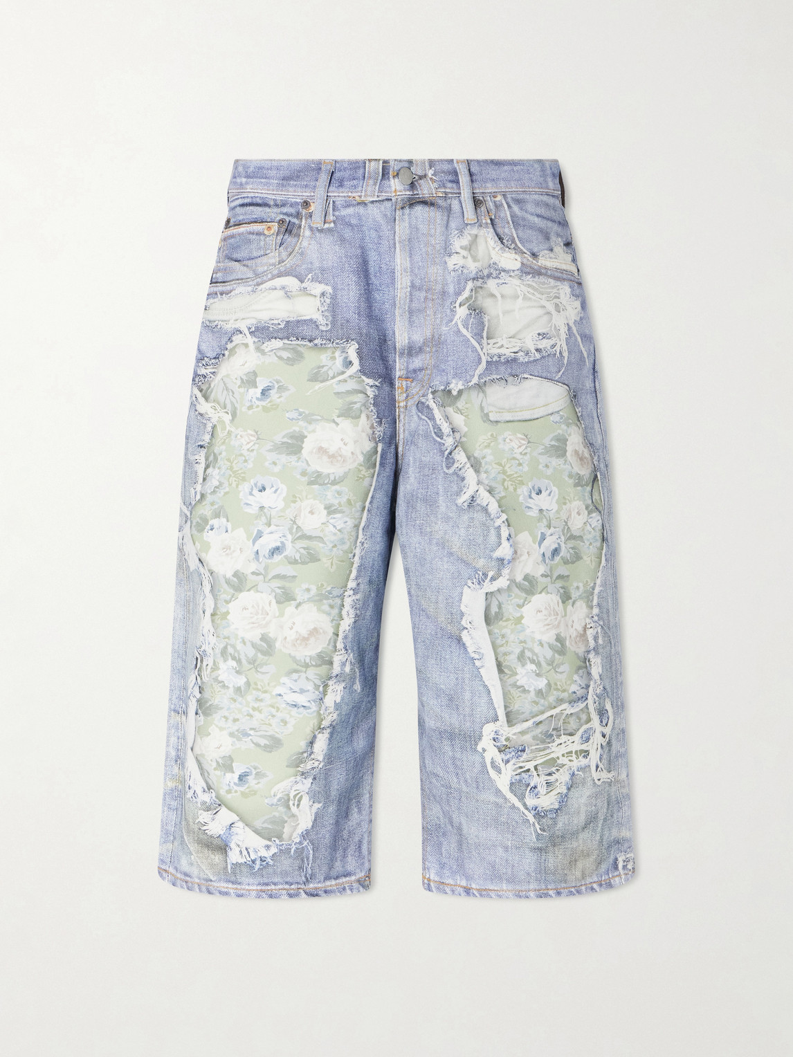 Acne Studios Judda Rose Printed Cotton Shorts - Men