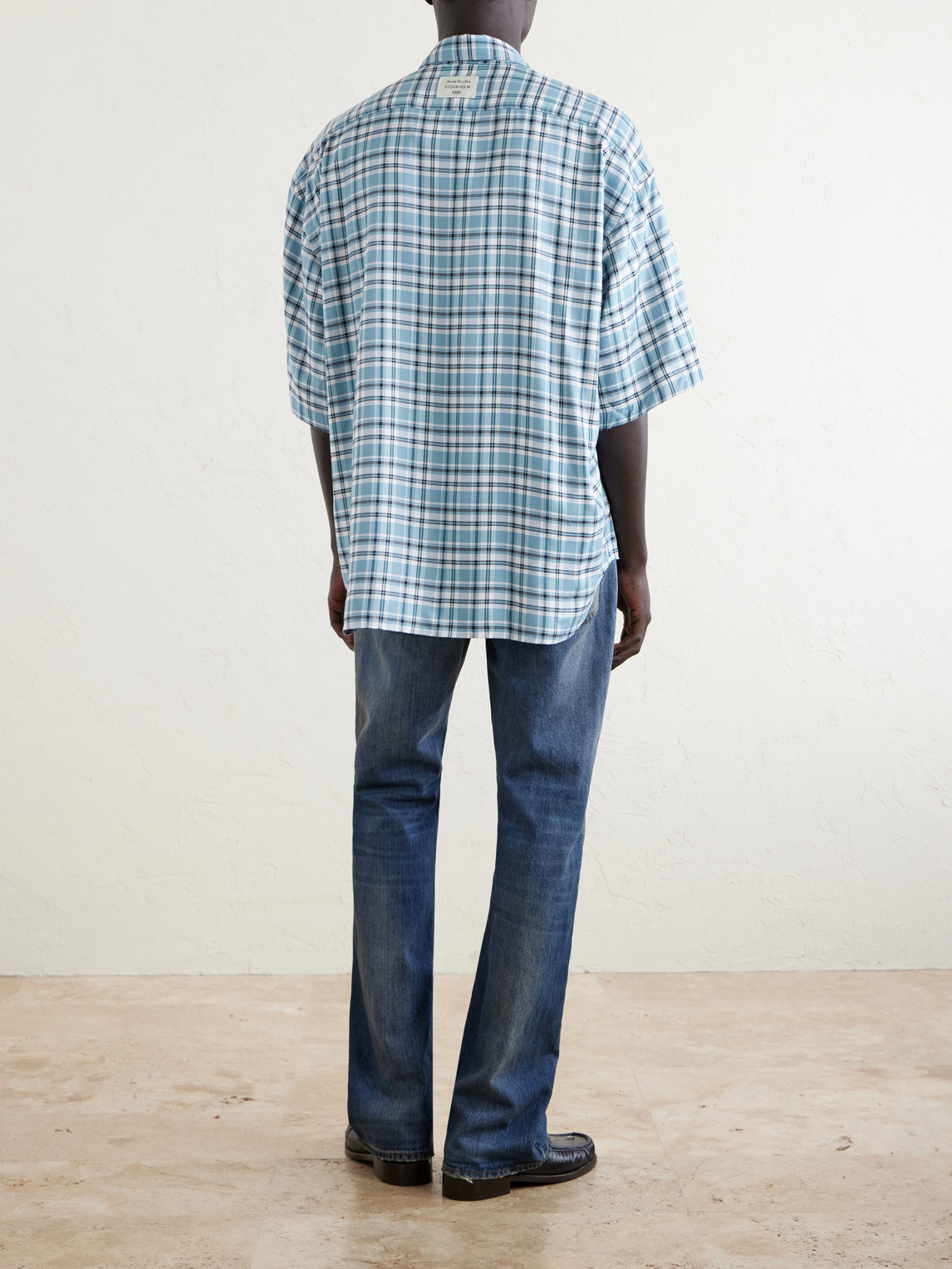 Acne Studios Oversized Checked Woven Shirt In Multi