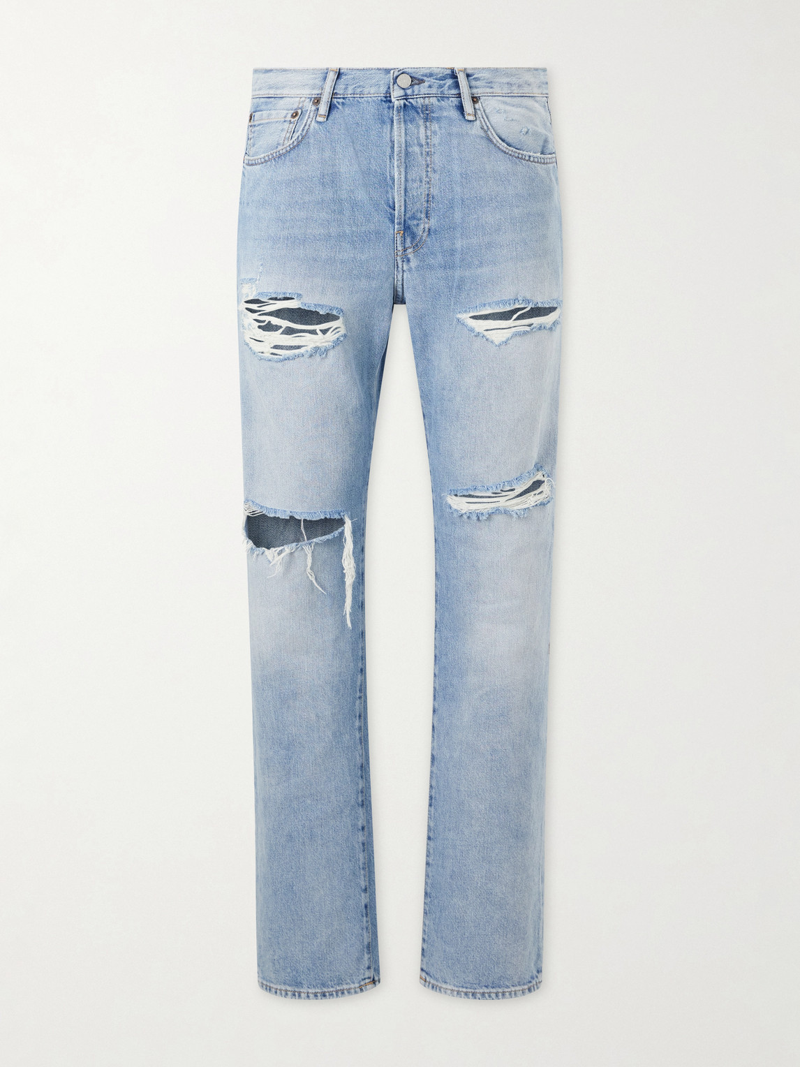 Acne Studios Ripped Straight-eg Cotton Jeans - Men