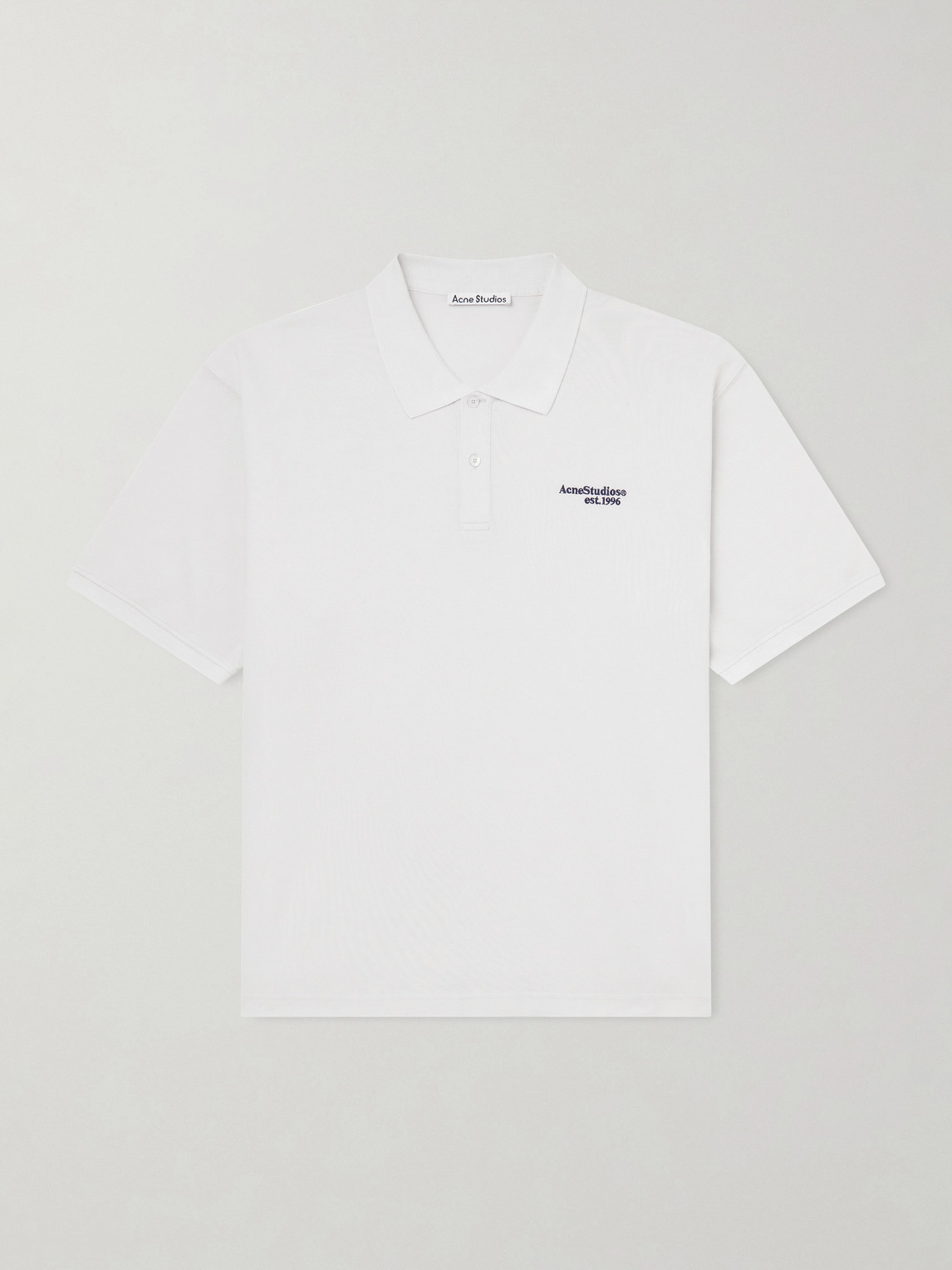 Acne Studios Logo-Embroidered Cotton-Piqué Polo Shirten
