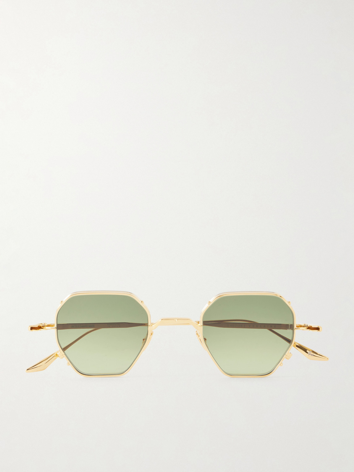 Jacques Marie Mage – Verlaine Round-Frame Gold-Tone Sunglasses