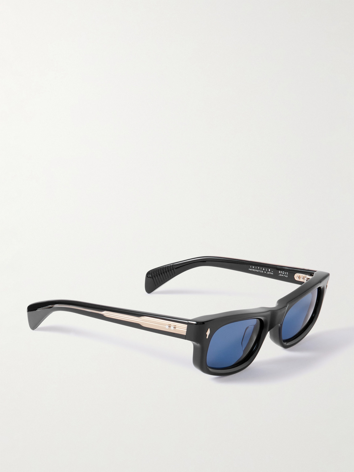  Jacques Marie Mage - Initials Rectangular-frame Acetate Sunglasses - Men - Black 