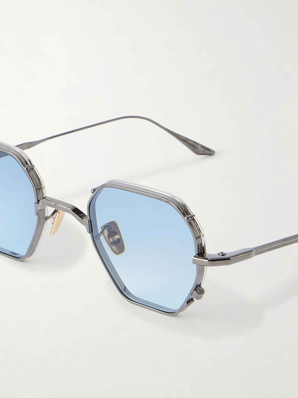  Jacques Marie Mage - Verlaine Round-frame Metal Sunglasses - Men - Silver 