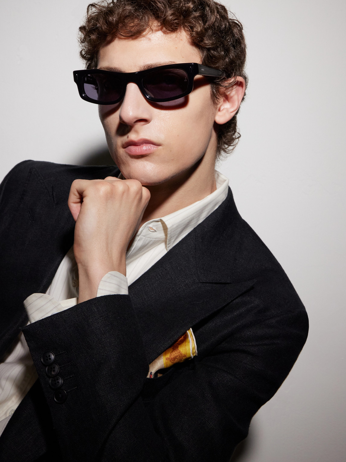 Jacques Marie Mage Initials Square-frame Acetate Sunglasses In Metallic