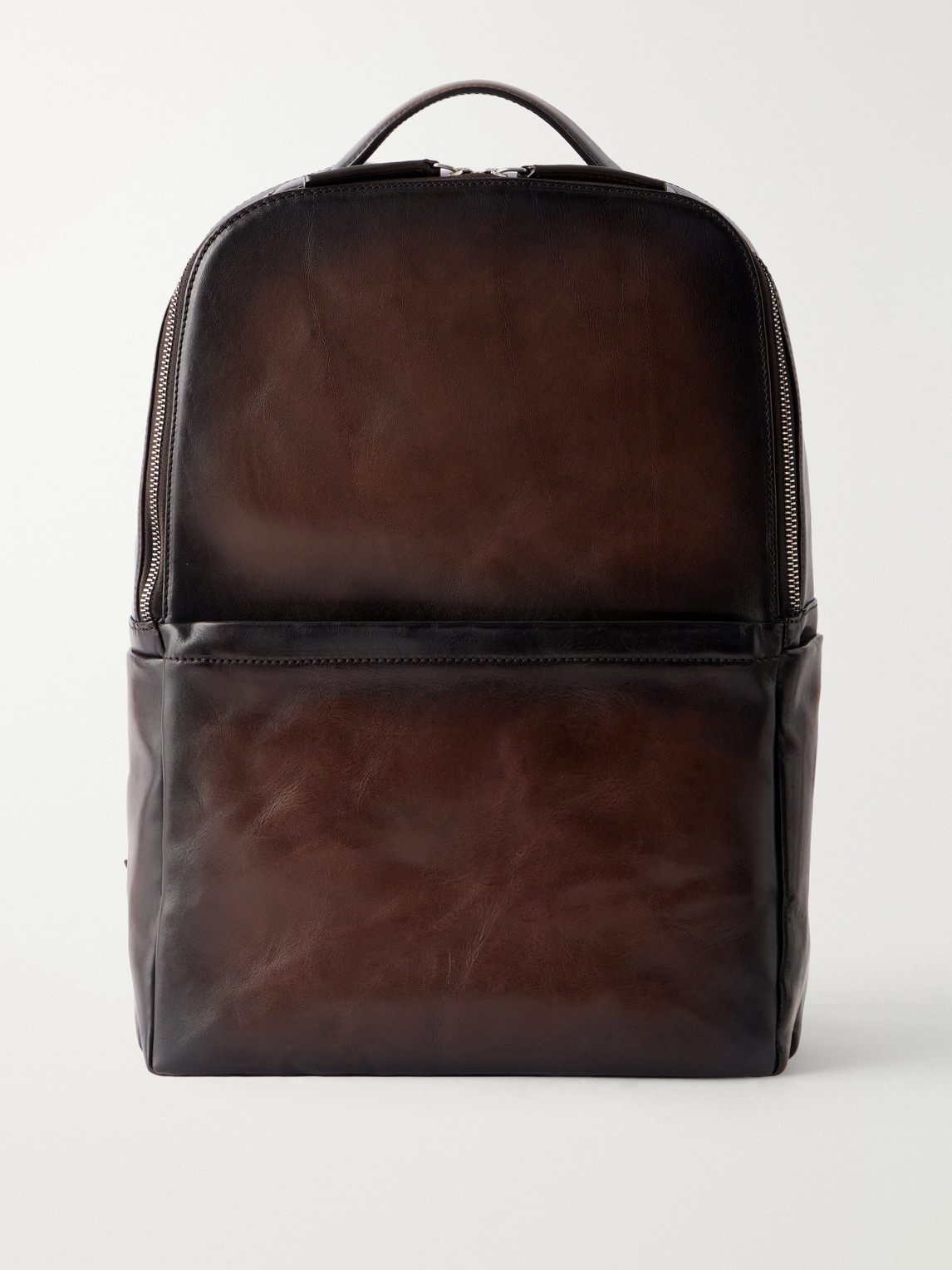 Officine Creative Quentin 023 Full-grain Leather Backpack In Blue